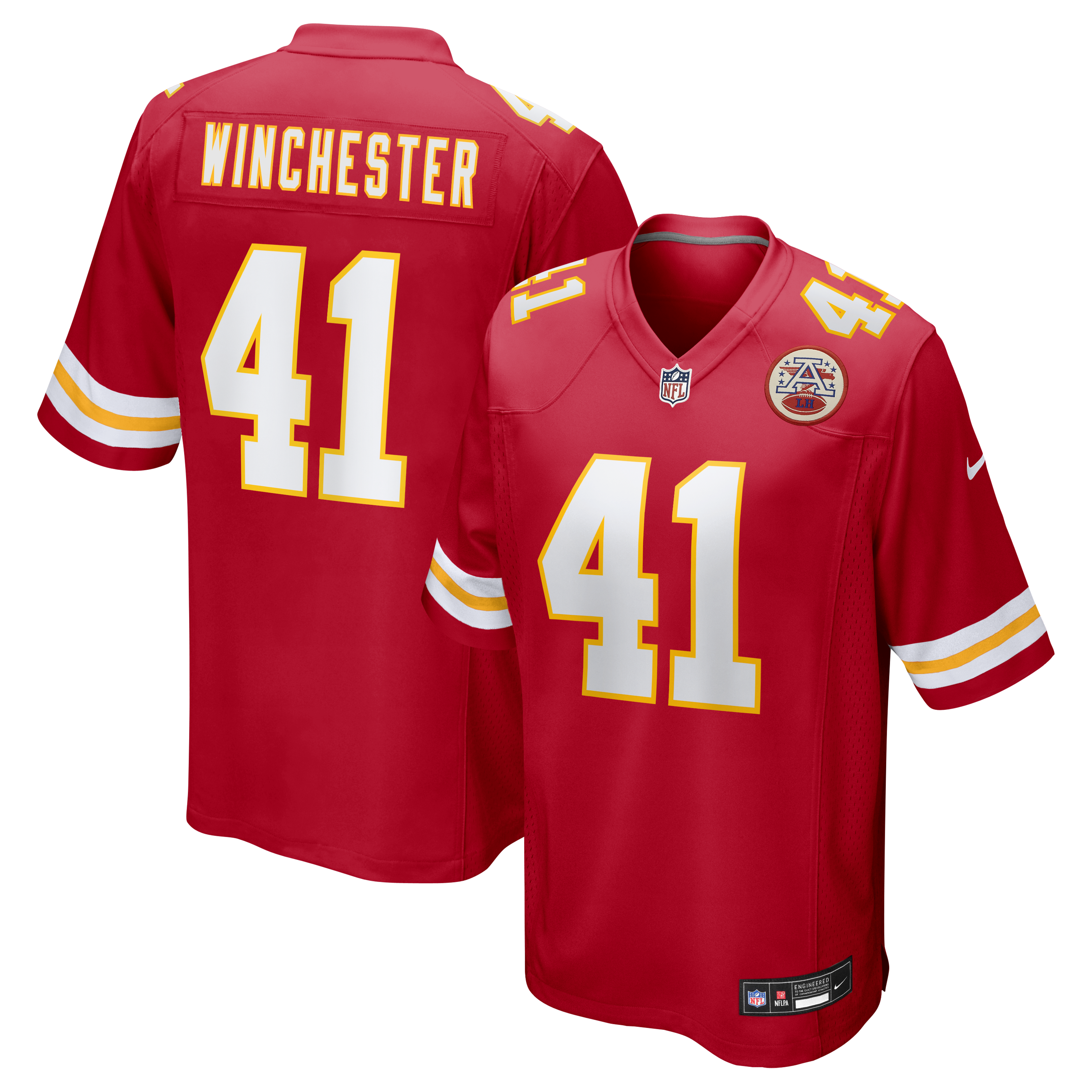 James Winchester Kansas City Chiefs Game Jersey - Red | Stitched Football Jersey TJS0198
