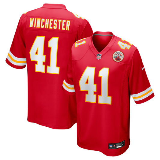 James Winchester Kansas City Chiefs Game Jersey - Red | Stitched Football Jersey TJS0198