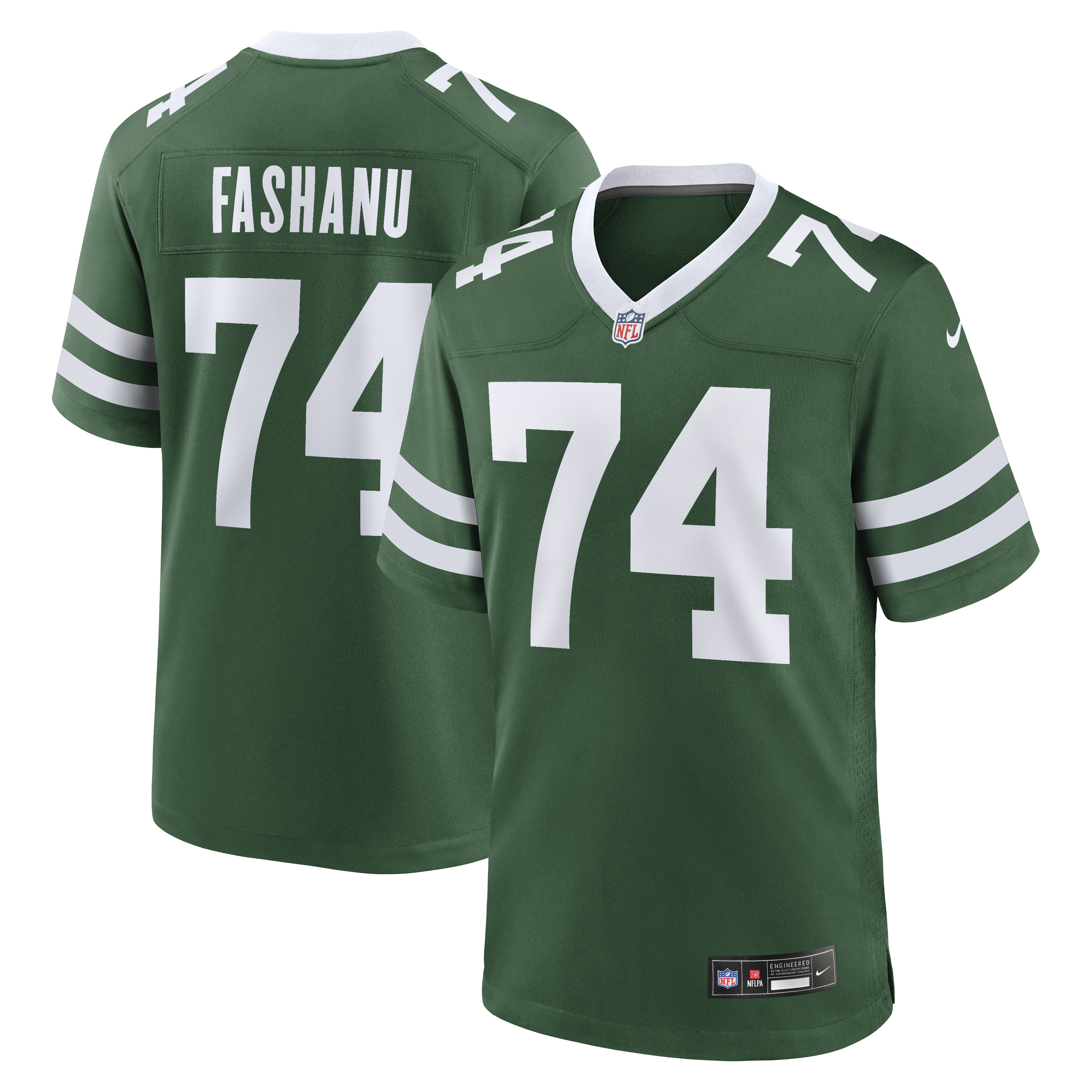 Olu Fashanu New York Jets Player Game Jersey - Gotham Green | Stitched Football Jersey TJS0239