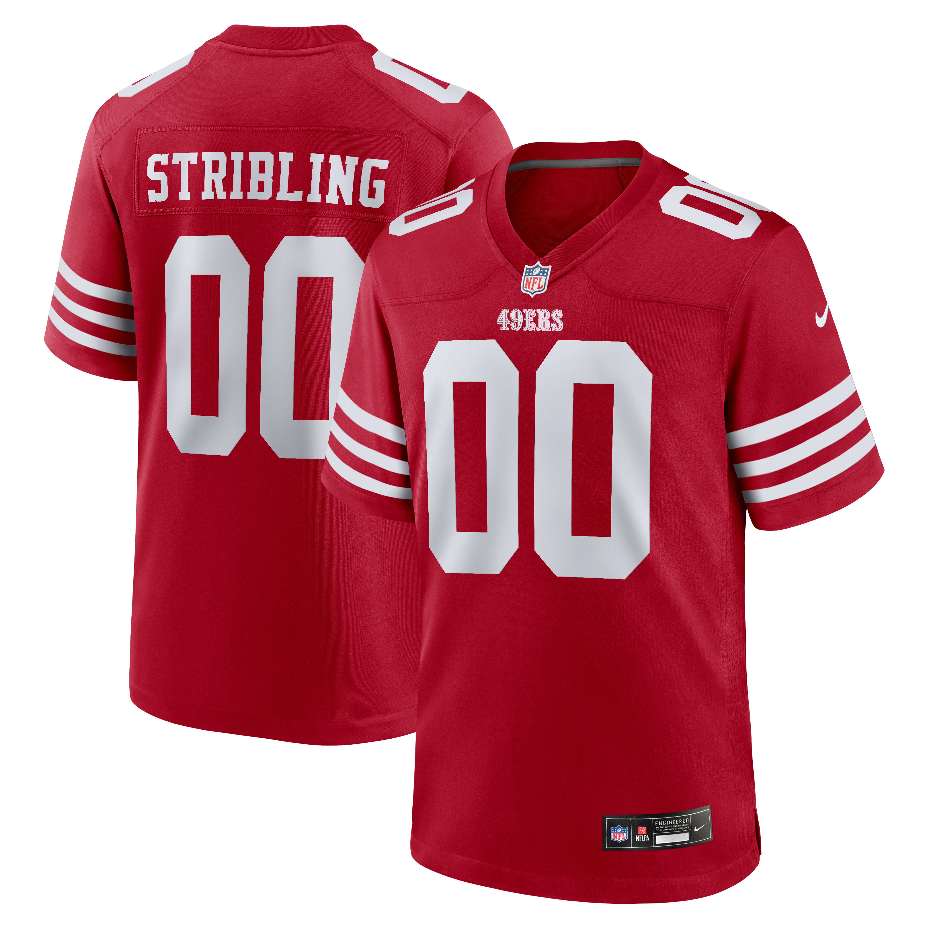 De'Zhaun Stribling San Francisco 49ers Game Jersey - Scarlet | Stitched Football Jersey TJS0146
