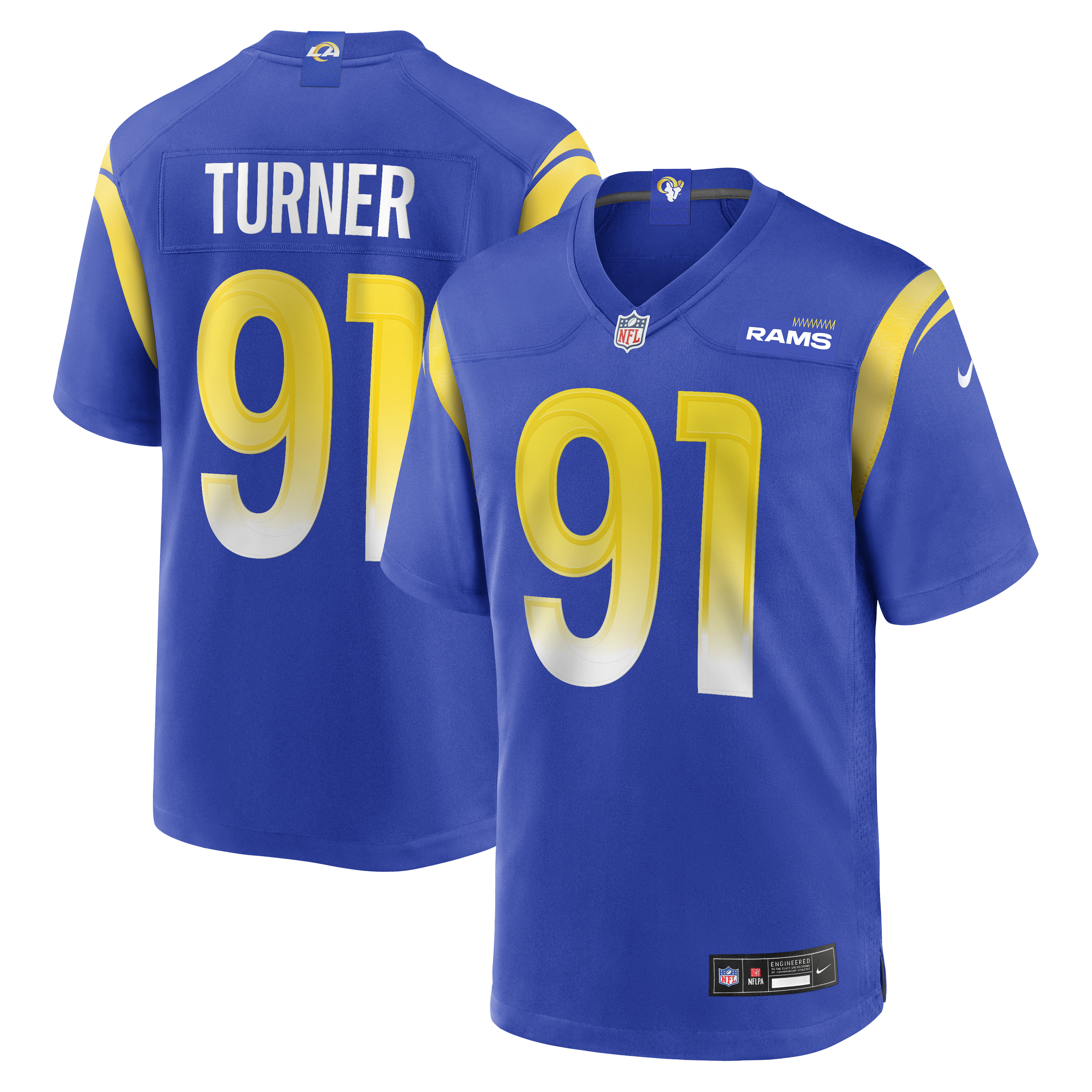 Kobie Turner Los Angeles Rams Home Game Jersey - Royal | Stitched Football Jersey TJS0209