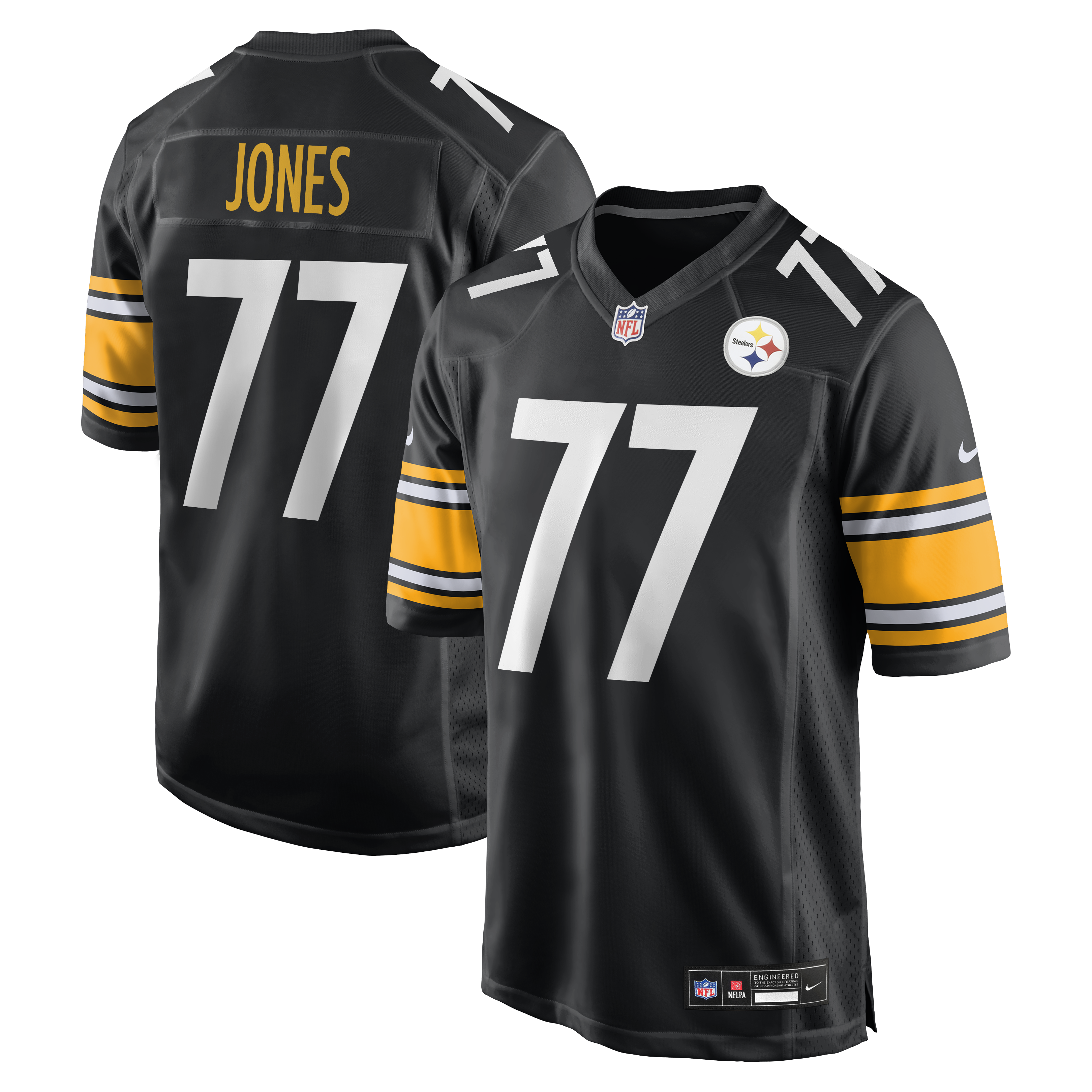 Broderick Jones Pittsburgh Steelers Game Jersey - Black | Stitched Football Jersey TJS0241