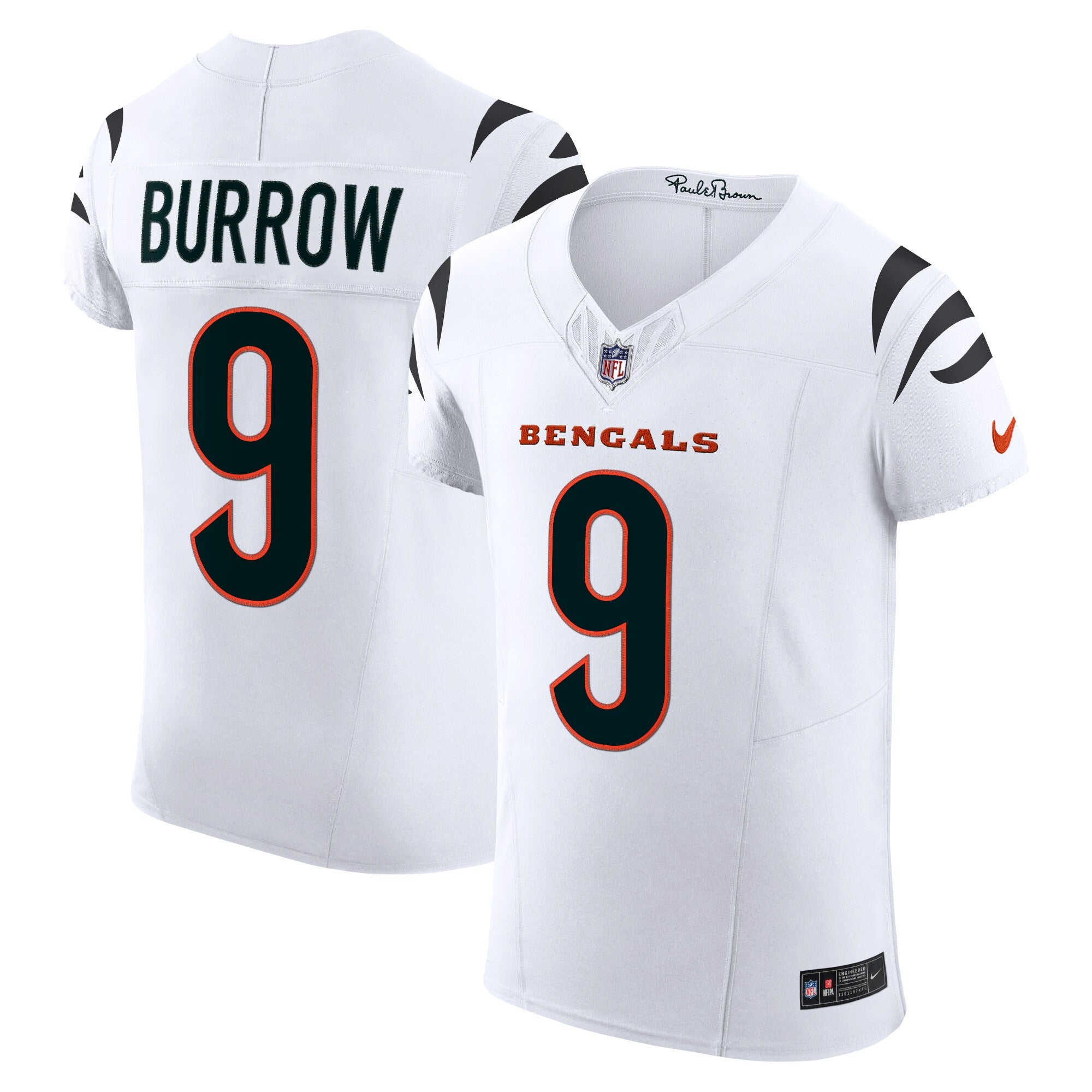 Joe Burrow Cincinnati Bengals Vapor F.U.S.E. Elite Jersey - White | Stitched Football Jersey TJS0185