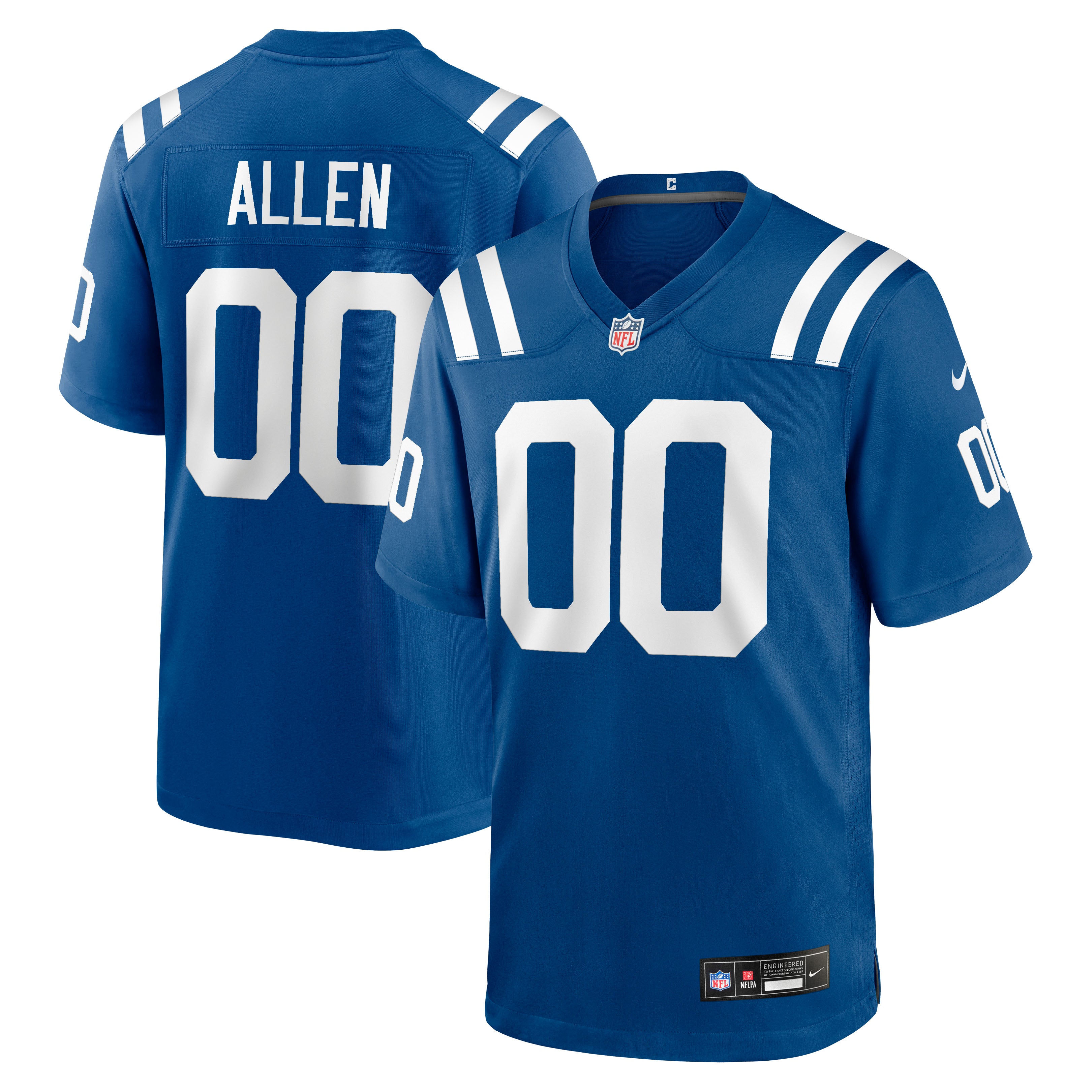 CJ Allen Indianapolis Colts Game Jersey - Royal | Stitched Football Jersey TJS0152