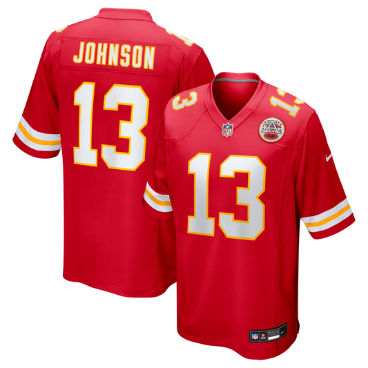 Nazeeh Johnson Kansas City Chiefs Game Player Jersey - Red | Stitched Football Jersey TJS0236