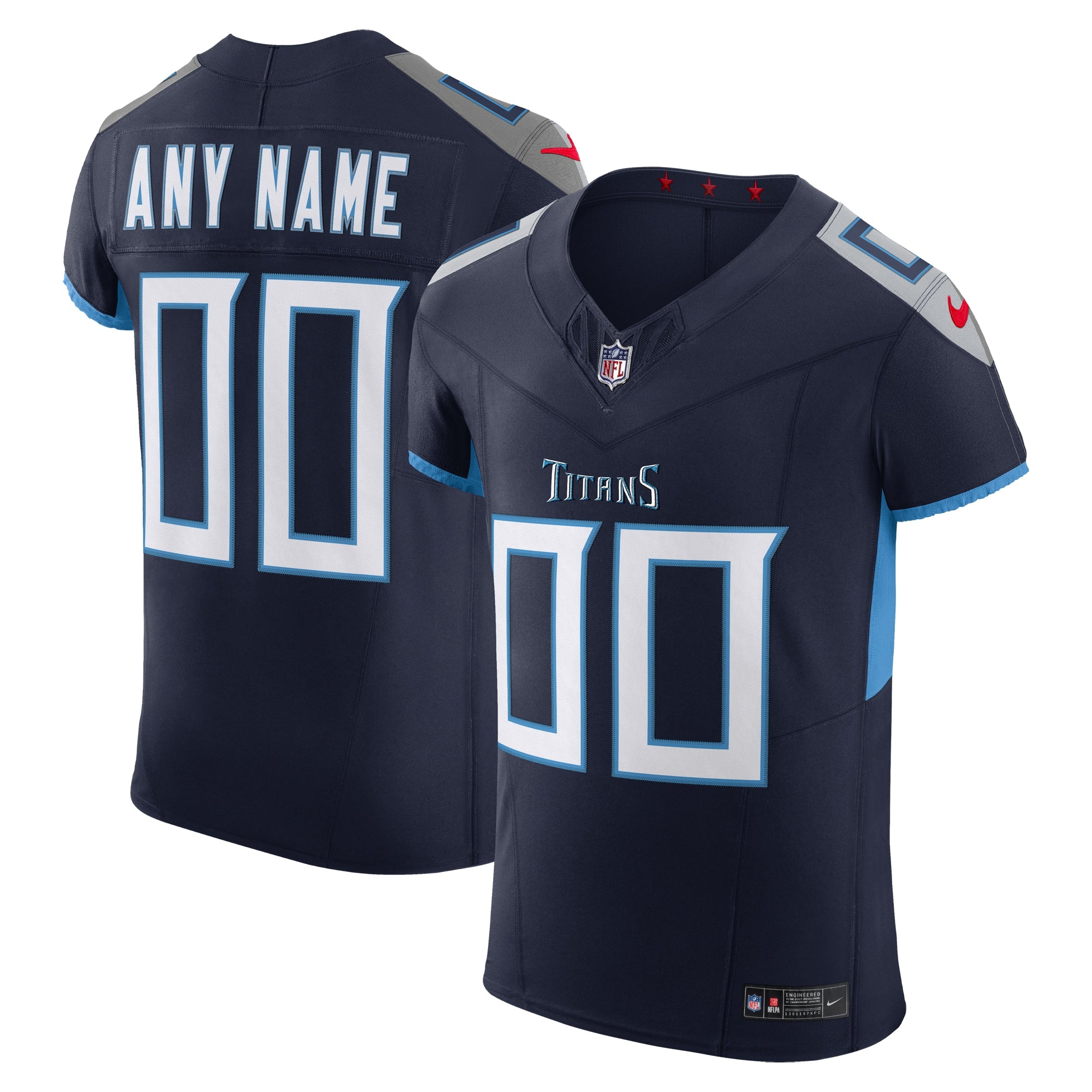Tennessee Titans Vapor F.U.S.E. Elite Custom Jersey - Navy | Stitched Football Jersey TJS0200