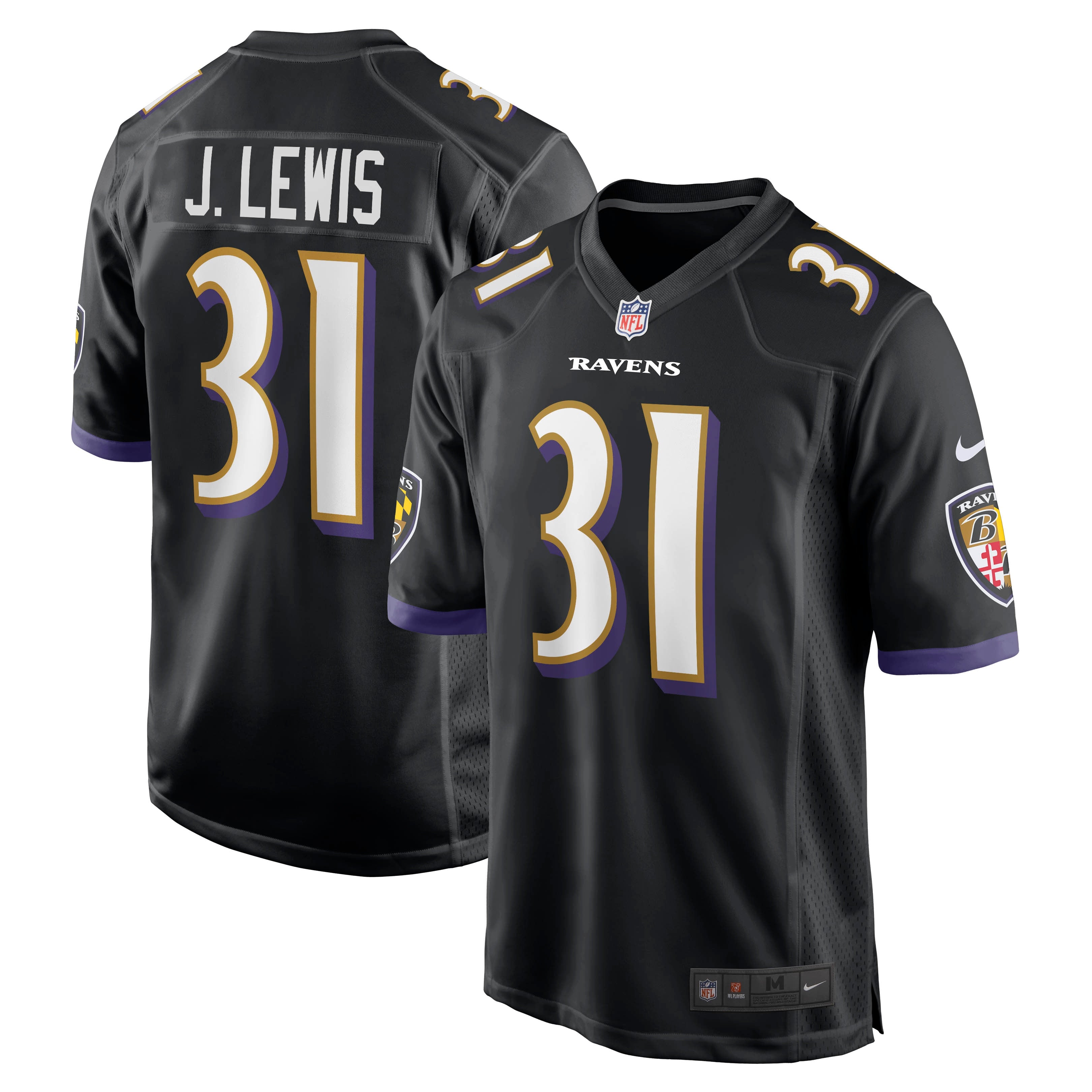 Jamal Lewis Baltimore Ravens Retired Player Alternate Game Jersey - Black | Stitched Football Jersey TJS0234