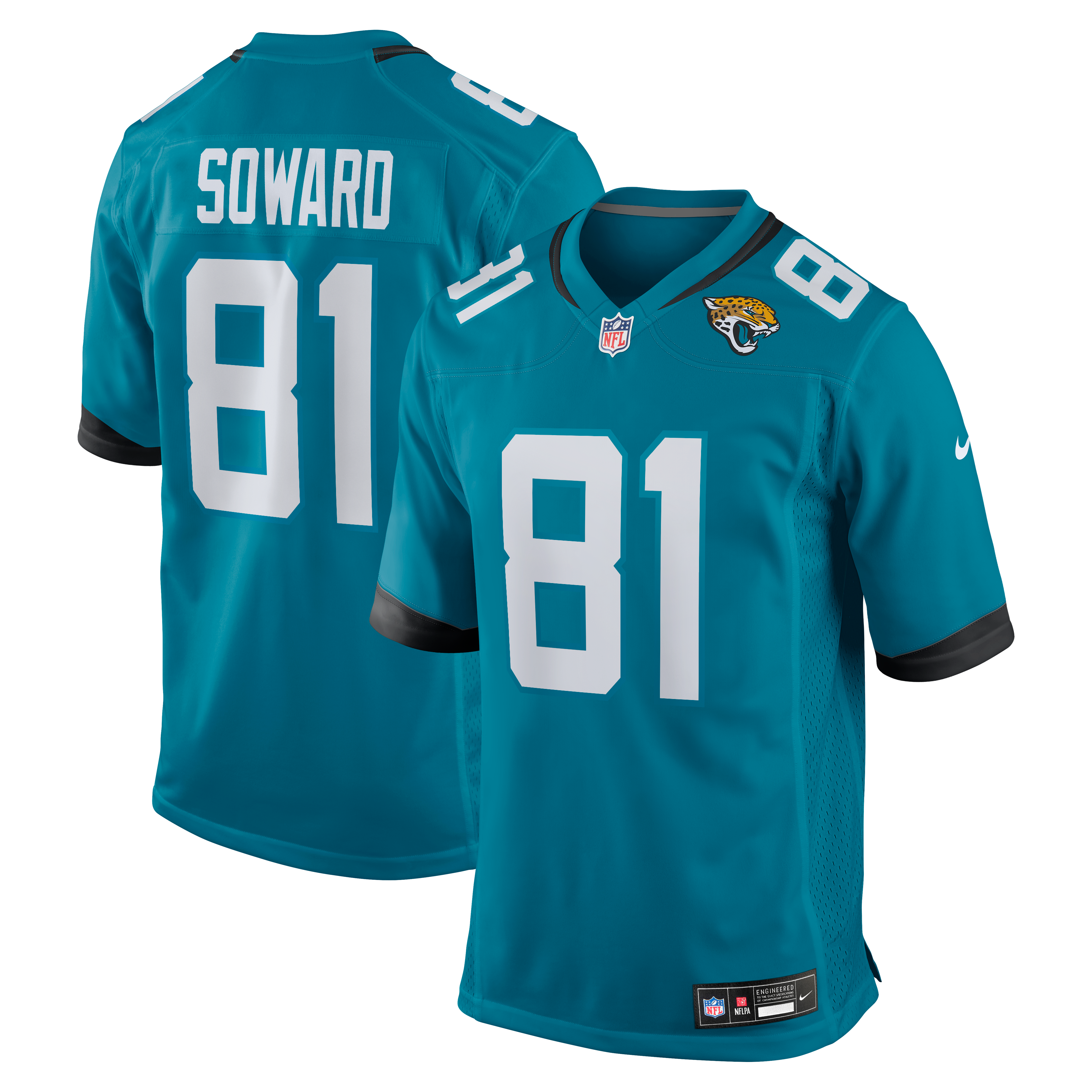 R. Jay Soward Jacksonville Jaguars Retired Player Team Game Jersey - Teal | Stitched Football Jersey TJS0321