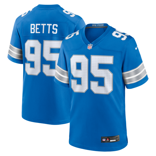 Mathieu Betts Detroit Lions Game Jersey - Blue | Stitched Football Jersey TJS0569