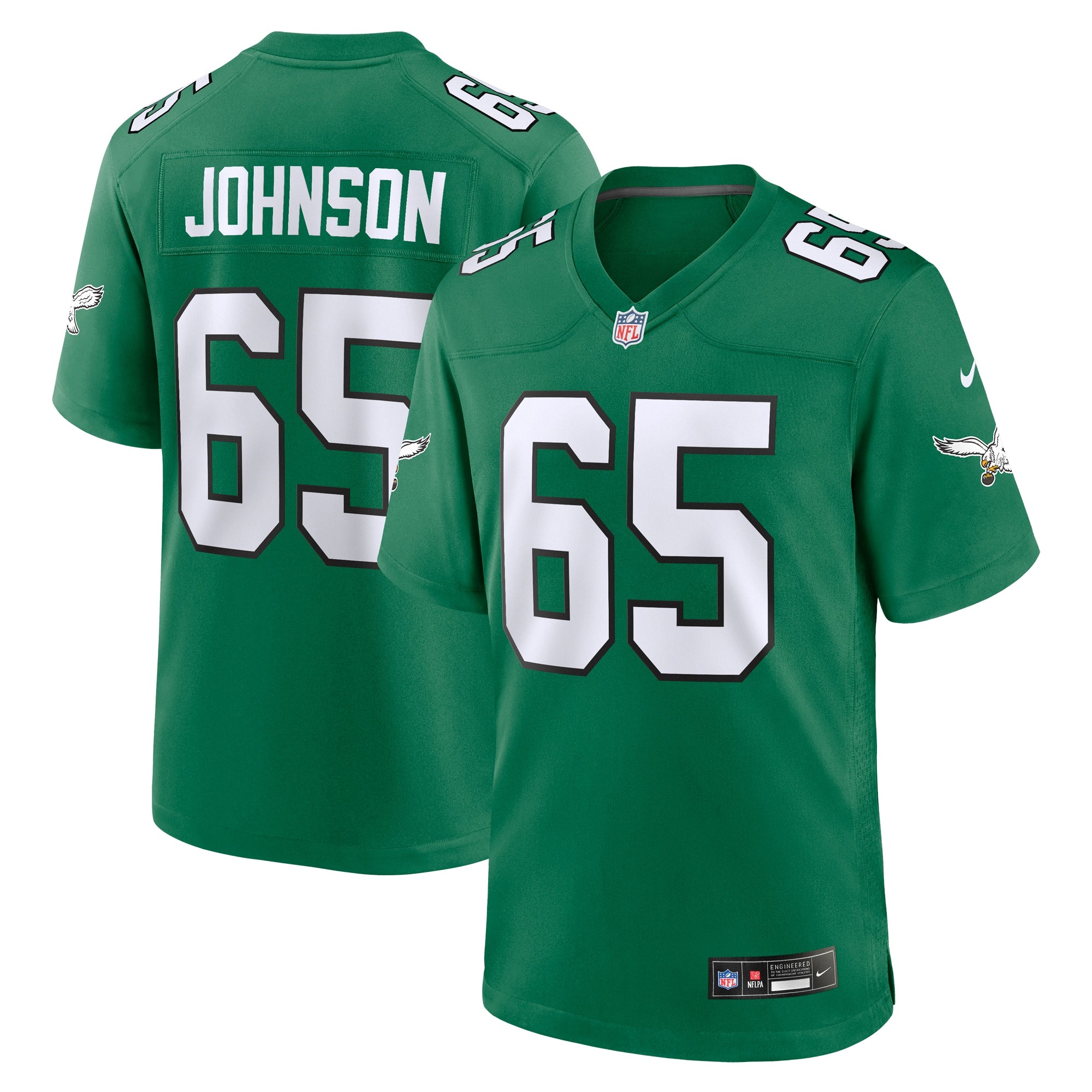 Lane Johnson Philadelphia Eagles Alternate Game Jersey - Kelly Green | Stitched Football Jersey TJS0562