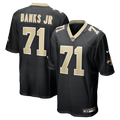 Kelvin Banks Jr. New Orleans Saints Game Player Jersey - Black | Stitched Football Jersey TJS0417