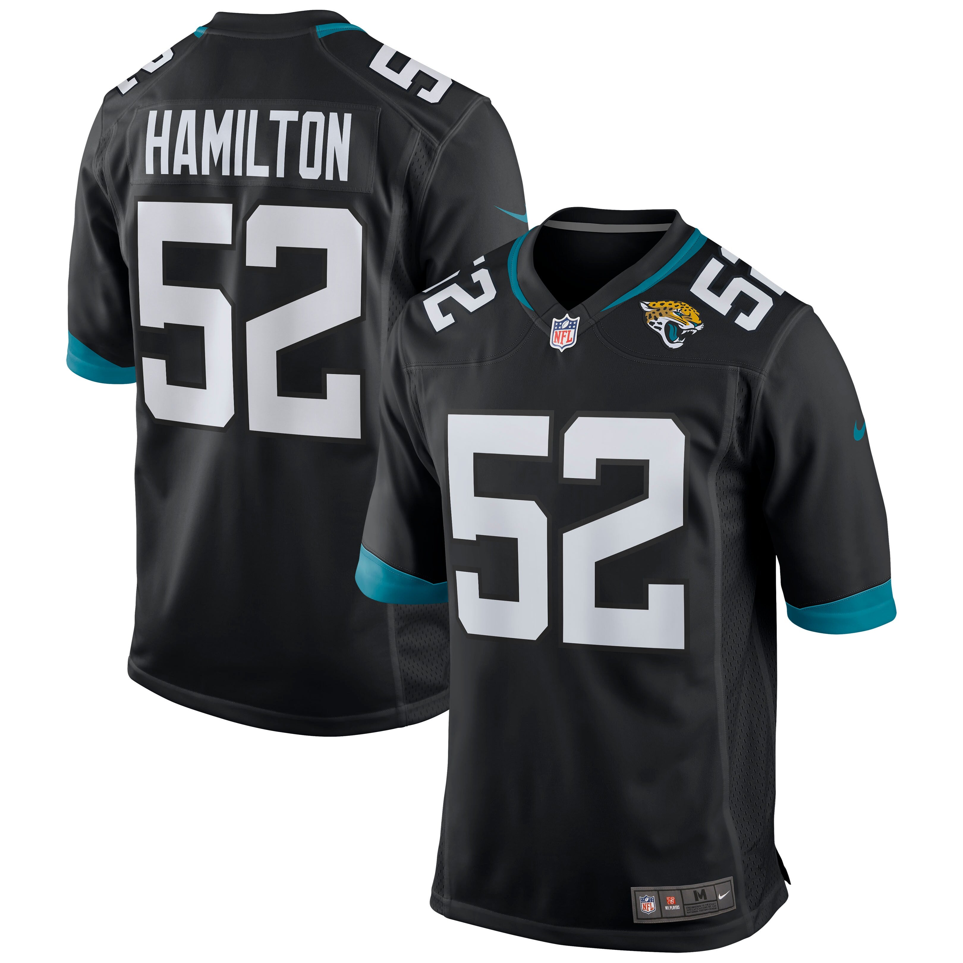DaVon Hamilton Jacksonville Jaguars Game Jersey - Black | Stitched Football Jersey TJS0476