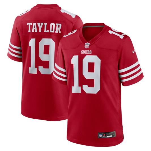 Trent Taylor San Francisco 49ers Team Game Jersey - Scarlet | Stitched Football Jersey TJS0333