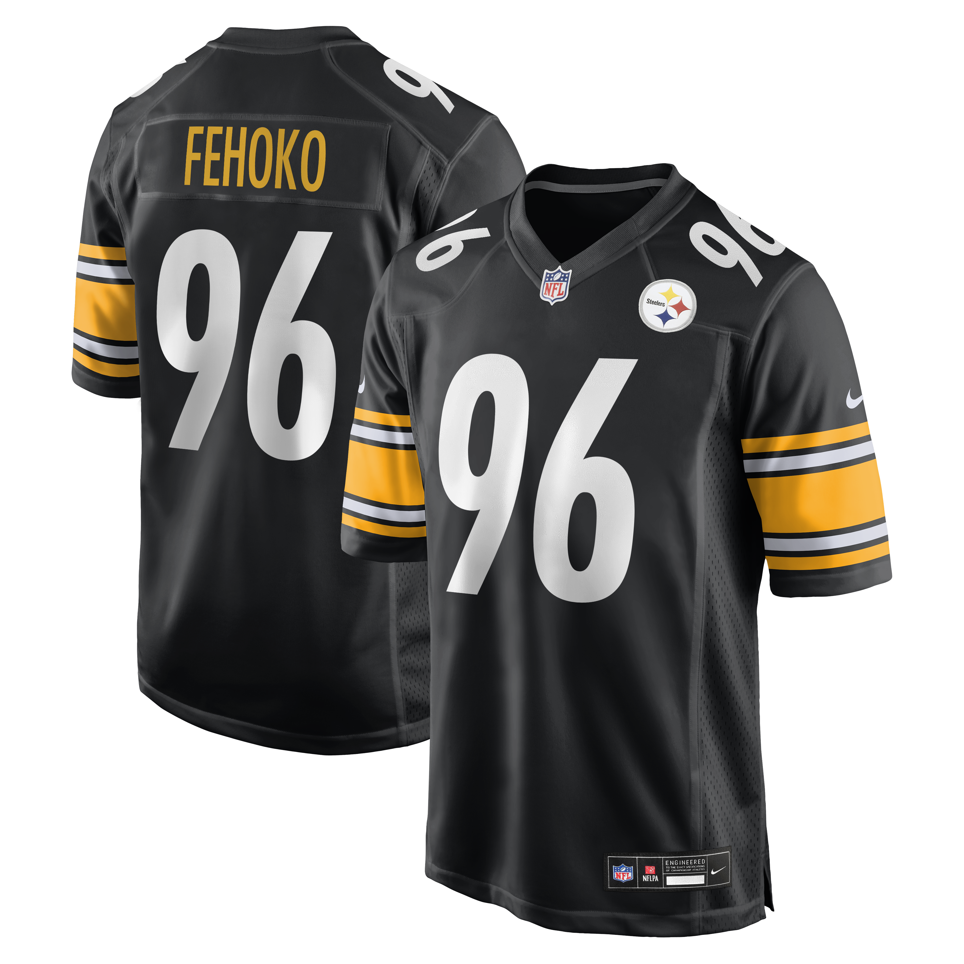 Breiden Fehoko Pittsburgh Steelers Game Jersey - Black | Stitched Football Jersey TJS0348