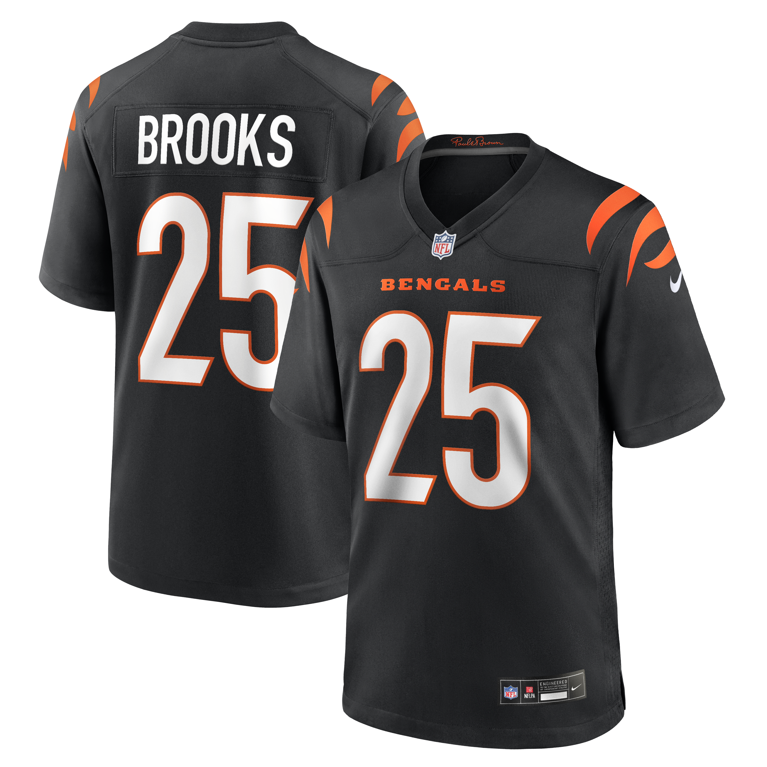 Tahj Brooks Cincinnati Bengals Team Game Jersey - Black | Stitched Football Jersey TJS0428