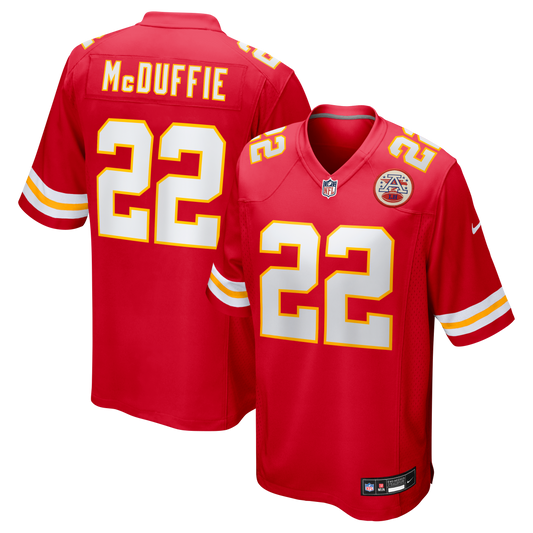 Trent McDuffie Kansas City Chiefs Game Jersey - Red | Stitched Football Jersey TJS0586