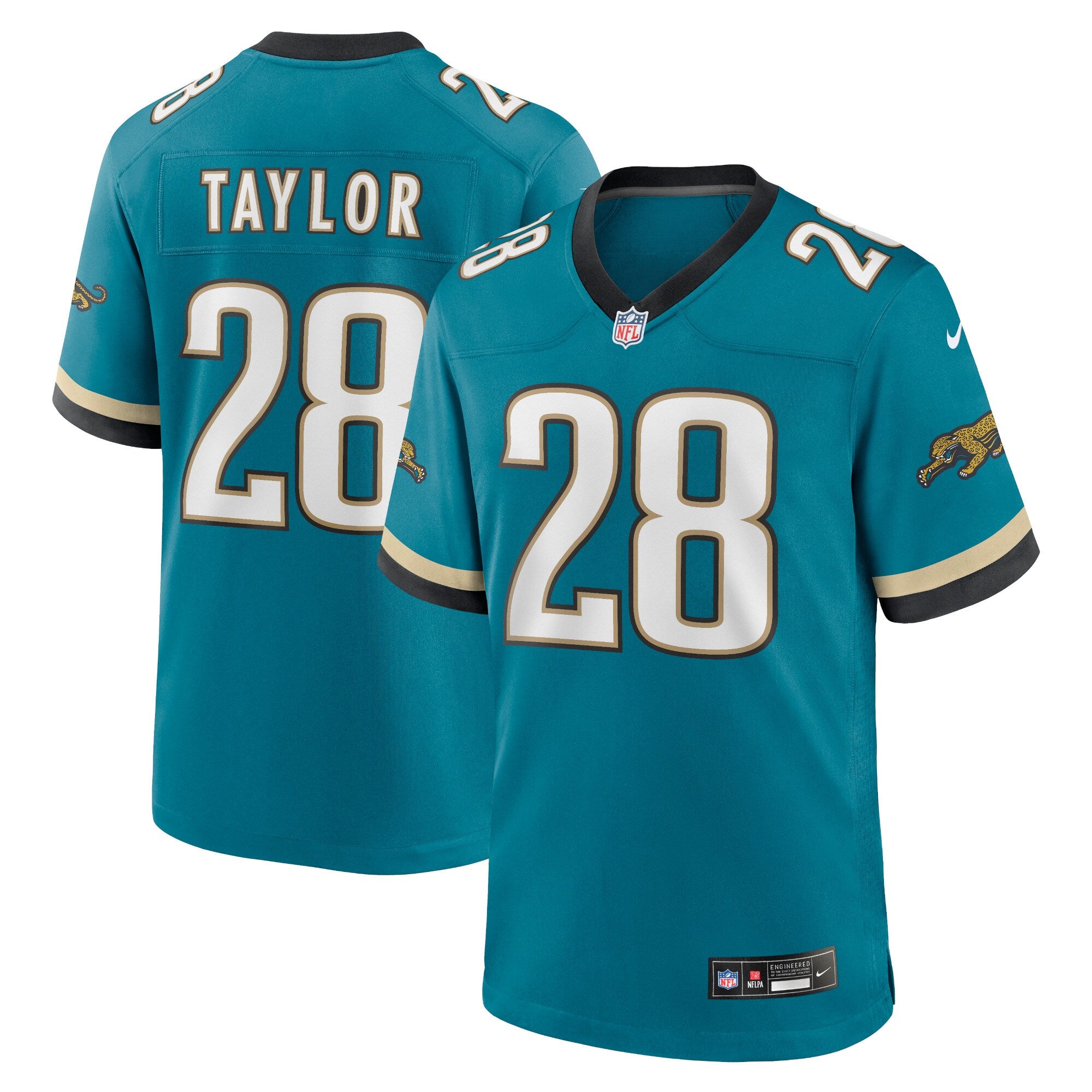Fred Taylor Jacksonville Jaguars Prowler Throwback Retired Player Game Jersey - Teal | Stitched Football Jersey TJS0495