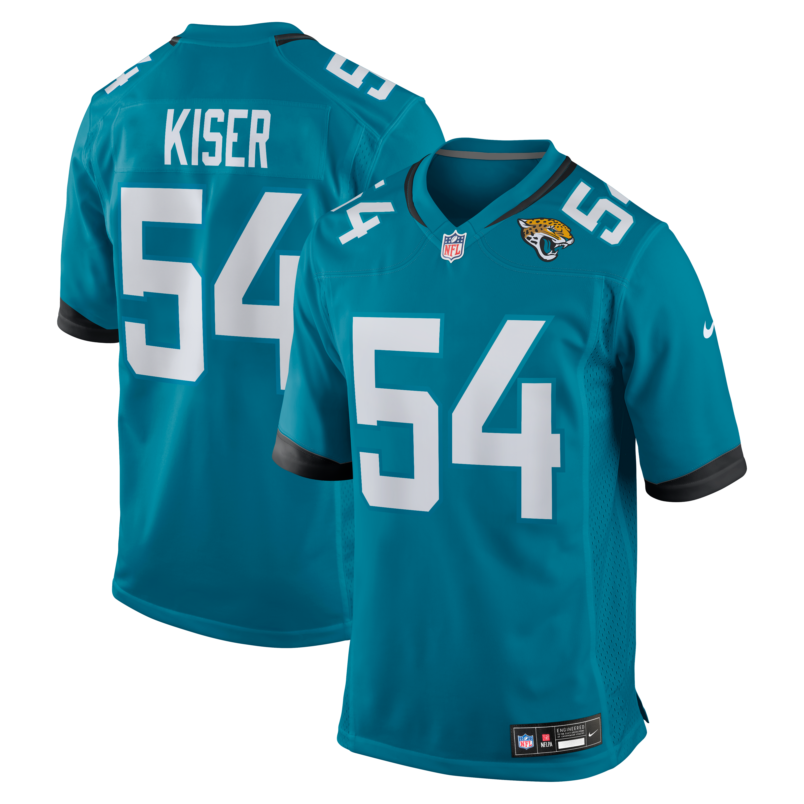 Jack Kiser Jacksonville Jaguars Team Game Jersey - Teal | Stitched Football Jersey TJS0431