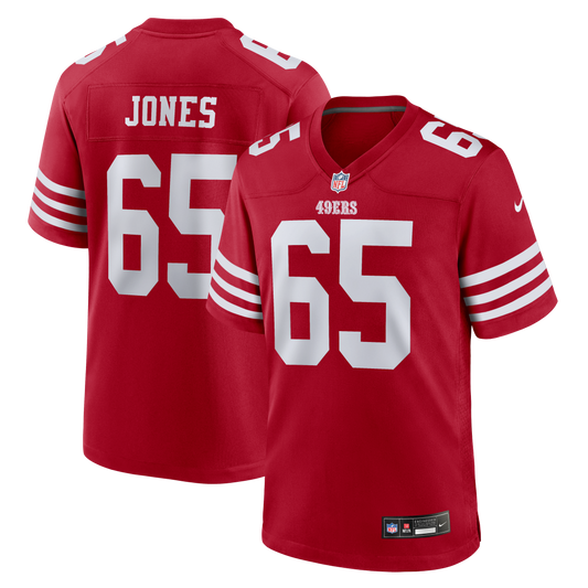 Robert Jones San Francisco 49ers Team Game Jersey - Scarlet | Stitched Football Jersey TJS0311