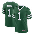 Number 1 Groom New York Jets Game Jersey - Legacy Green | Stitched Football Jersey TJS0373
