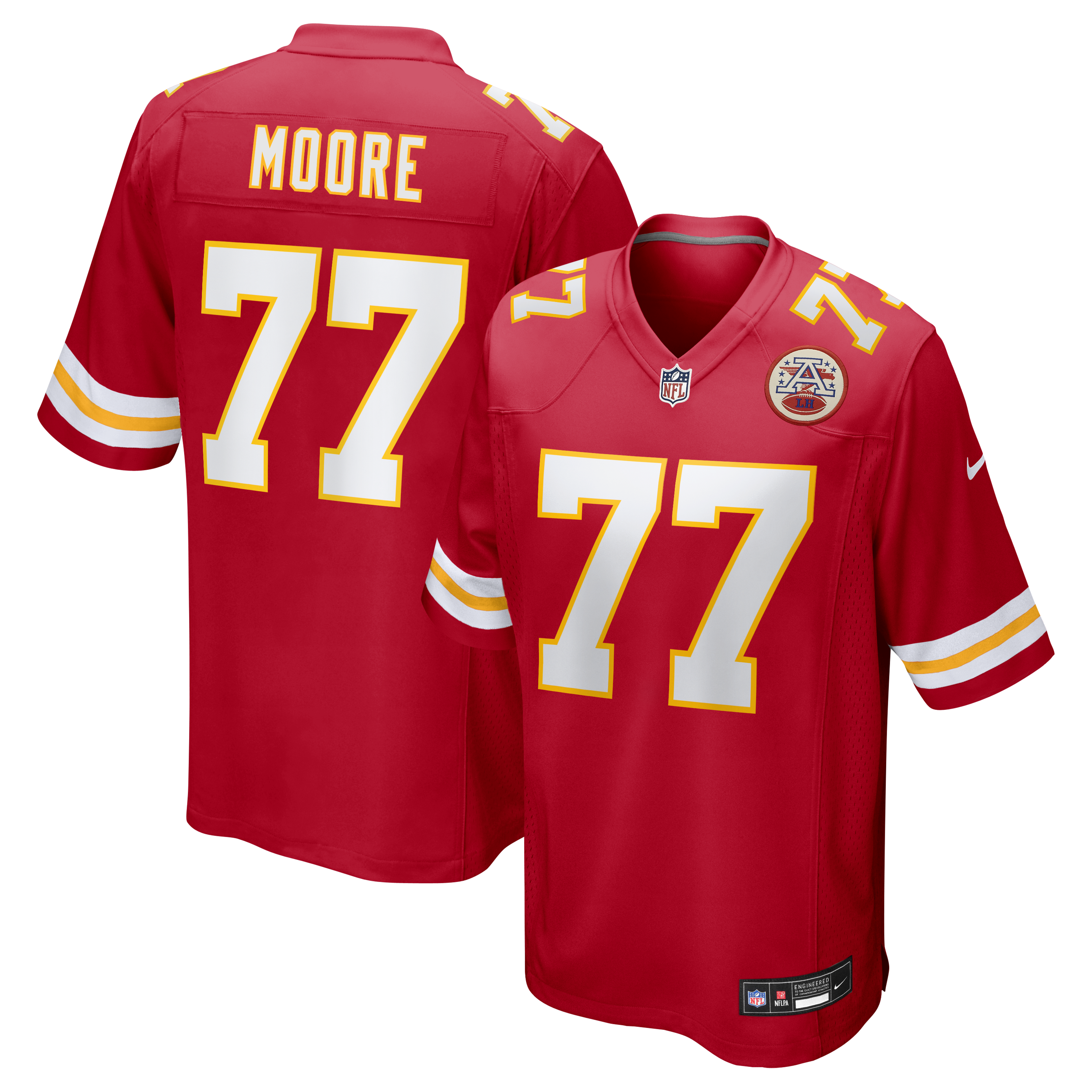 Jaylon Moore Kansas City Chiefs Team Game Jersey - Red | Stitched Football Jersey TJS0457
