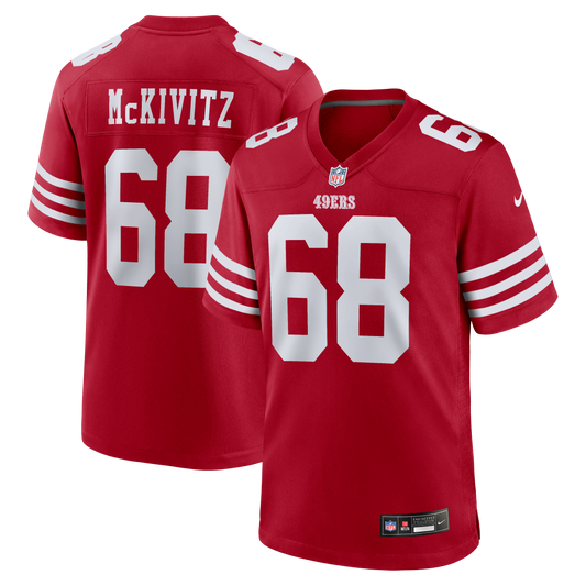 Colton McKivitz San Francisco 49ers Game Jersey - Scarlet | Stitched Football Jersey TJS0593