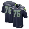 Grey Zabel Seattle Seahawks Team Game Jersey - Navy | Stitched Football Jersey TJS0474