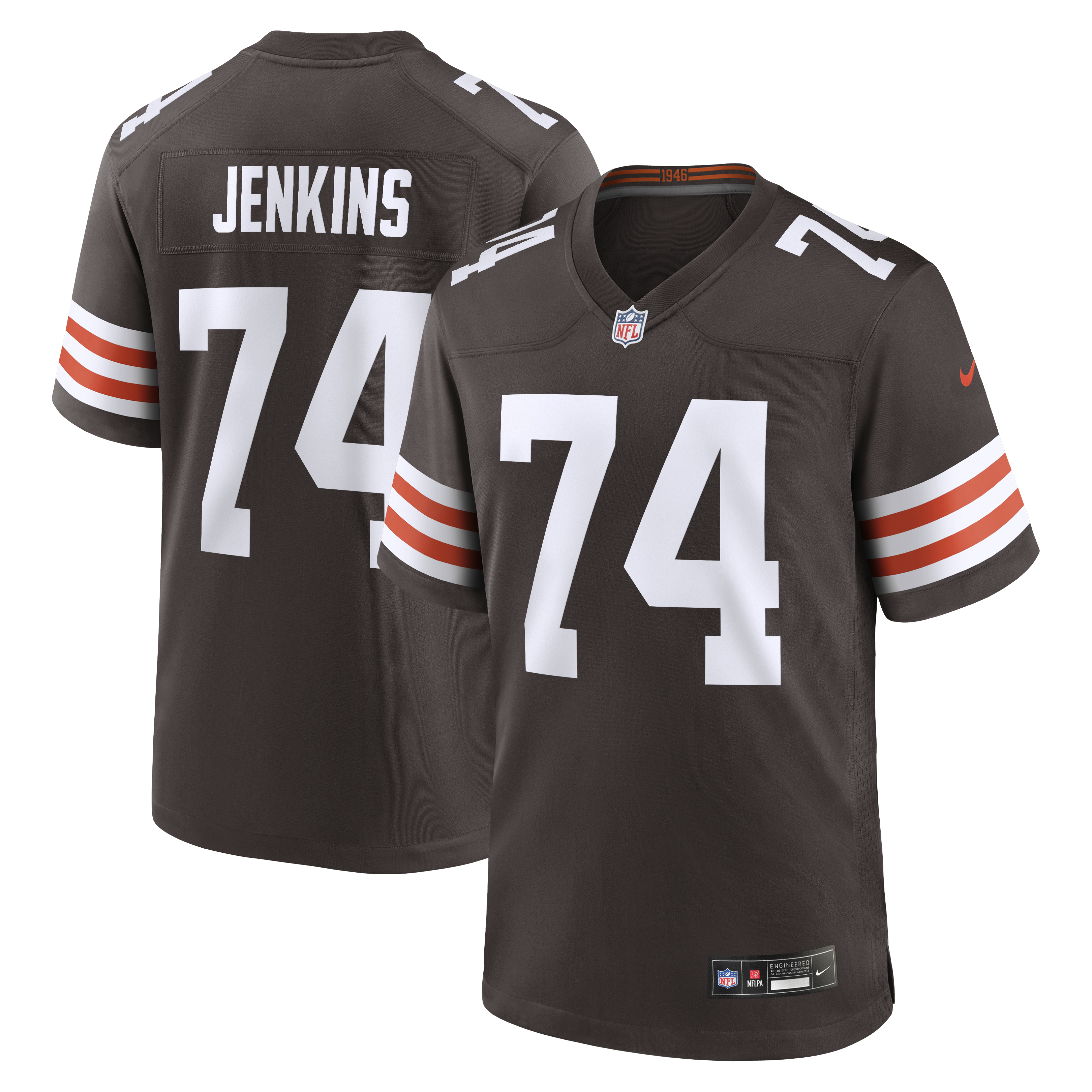Elgton Jenkins Cleveland Browns Team Game Jersey - Brown | Stitched Football Jersey TJS0306