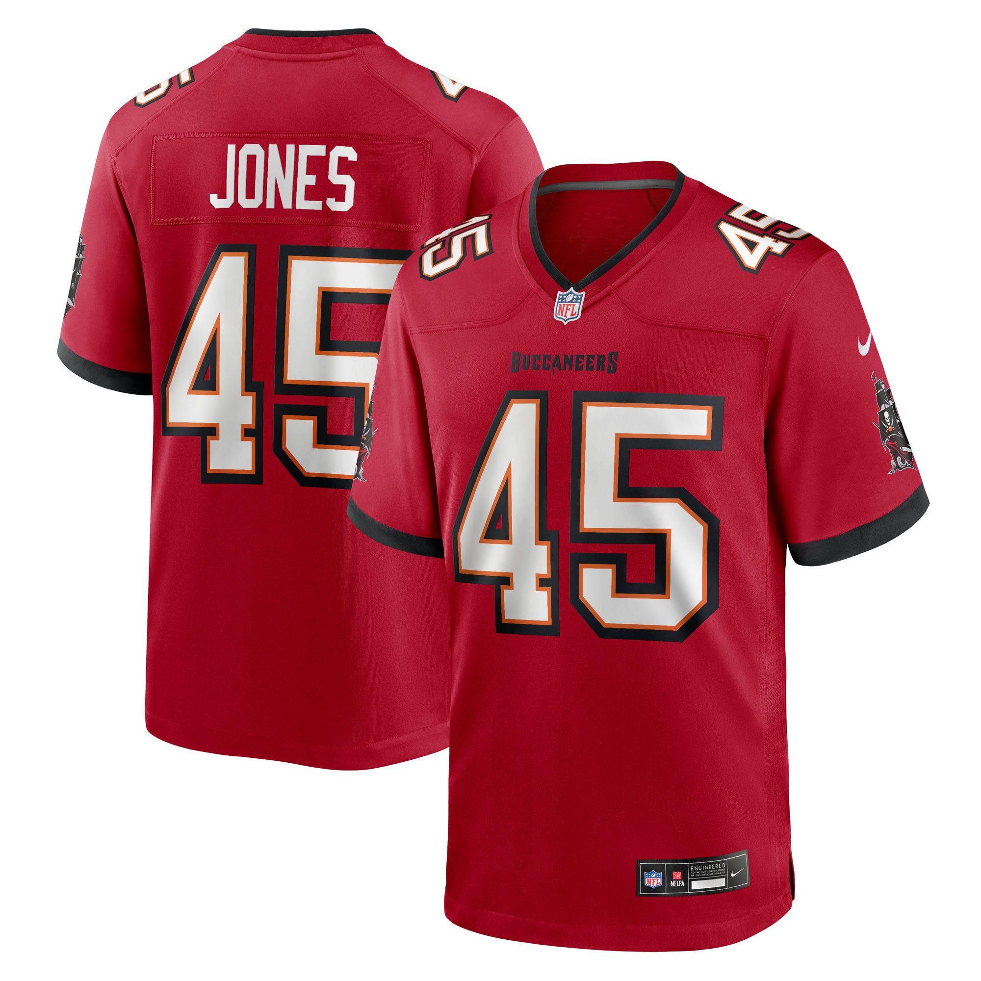 Deion Jones Tampa Bay Buccaneers Team Game Jersey - Red | Stitched Football Jersey TJS0471