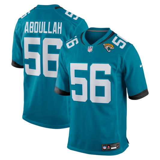 Yasir Abdullah Jacksonville Jaguars Team Game Jersey - Teal | Stitched Football Jersey TJS0303