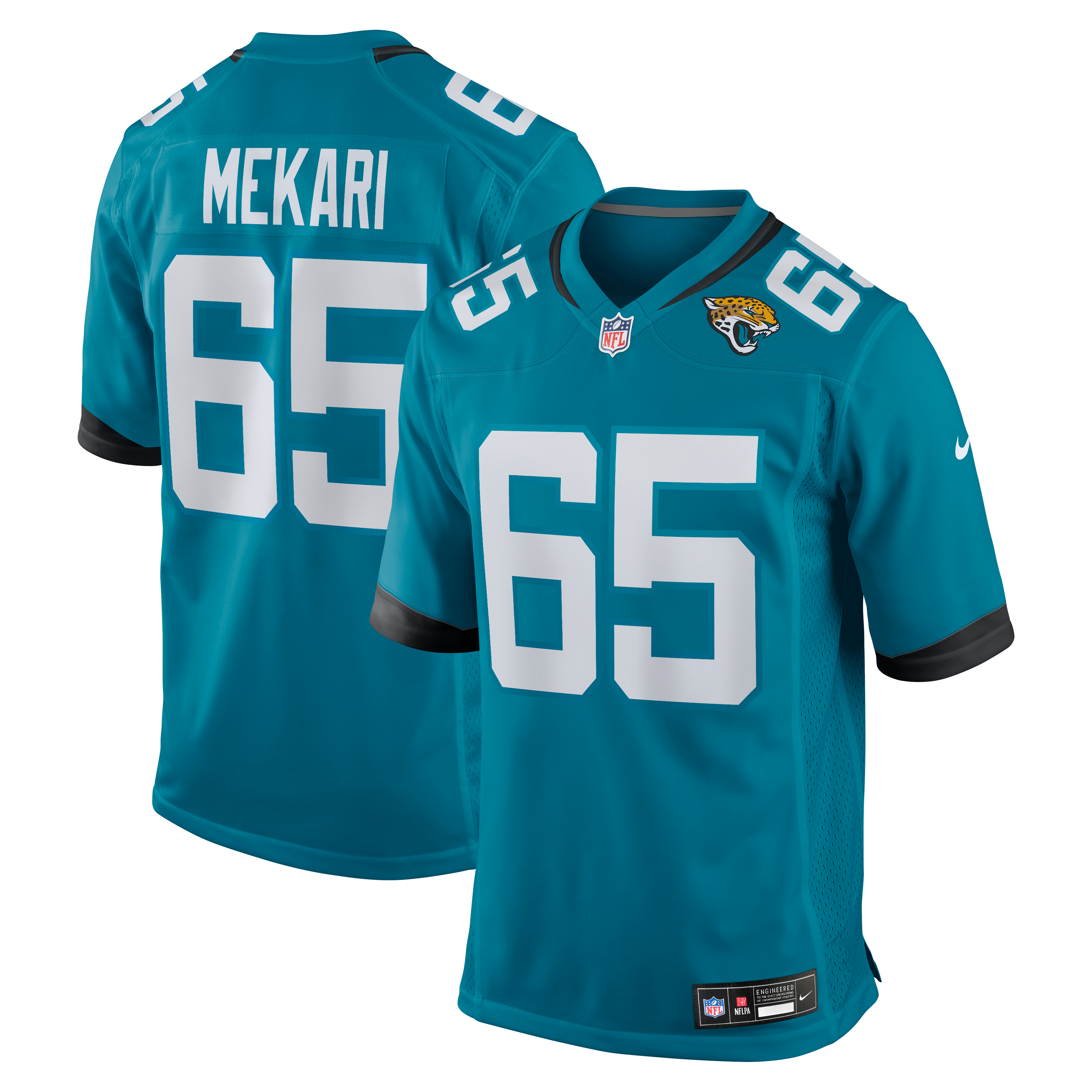 Patrick Mekari Jacksonville Jaguars Team Game Jersey - Teal | Stitched Football Jersey TJS0412