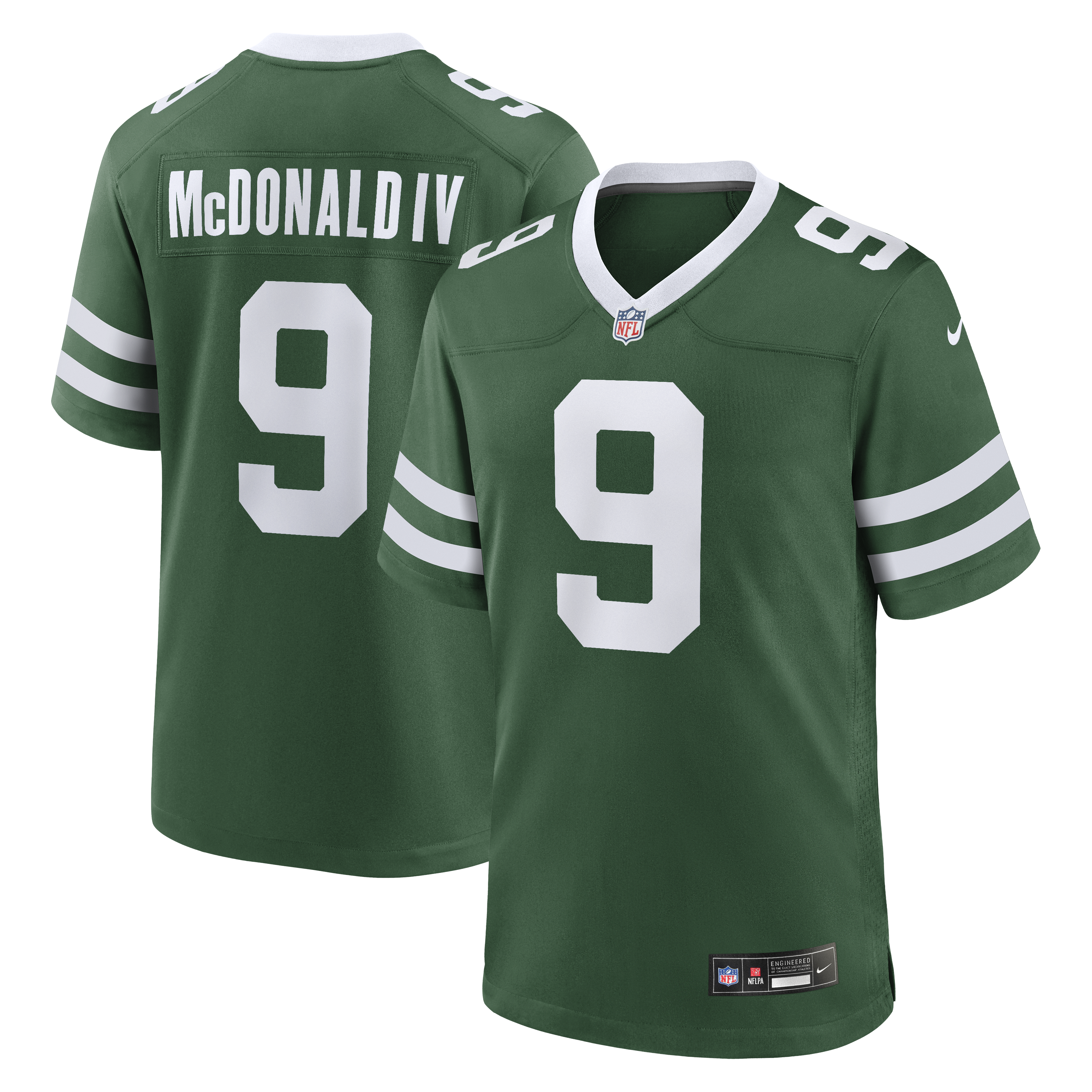 Will McDonald IV New York Jets Team Game Jersey - Legacy Green | Stitched Football Jersey TJS0581