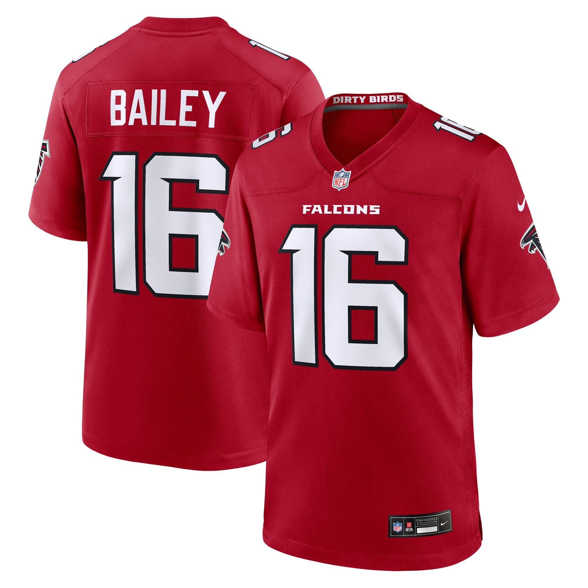 Jake Bailey Atlanta Falcons Team Game Jersey - Red | Stitched Football Jersey TJS0438