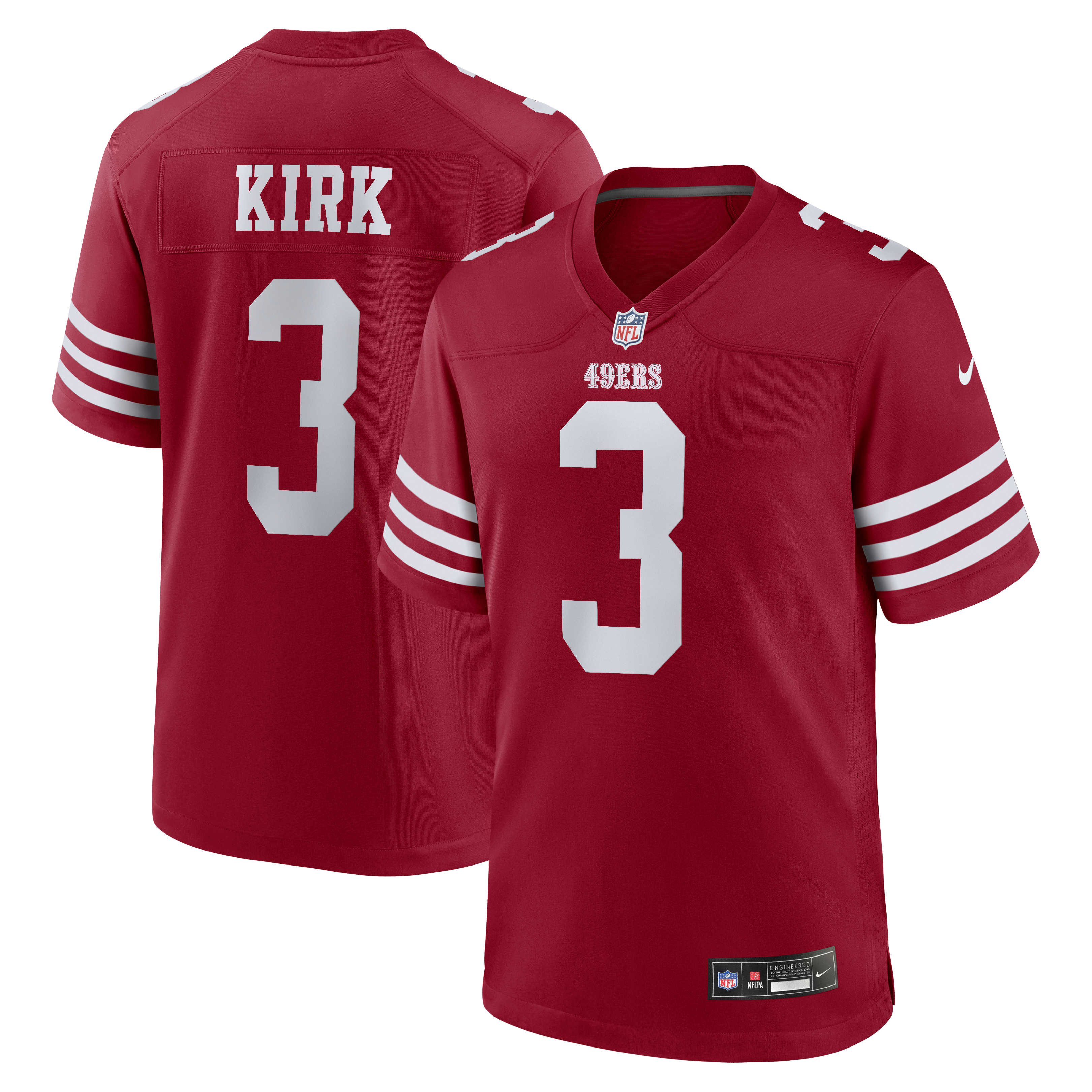 Christian Kirk San Francisco 49ers Team Game Jersey - Scarlet | Stitched Football Jersey TJS0527