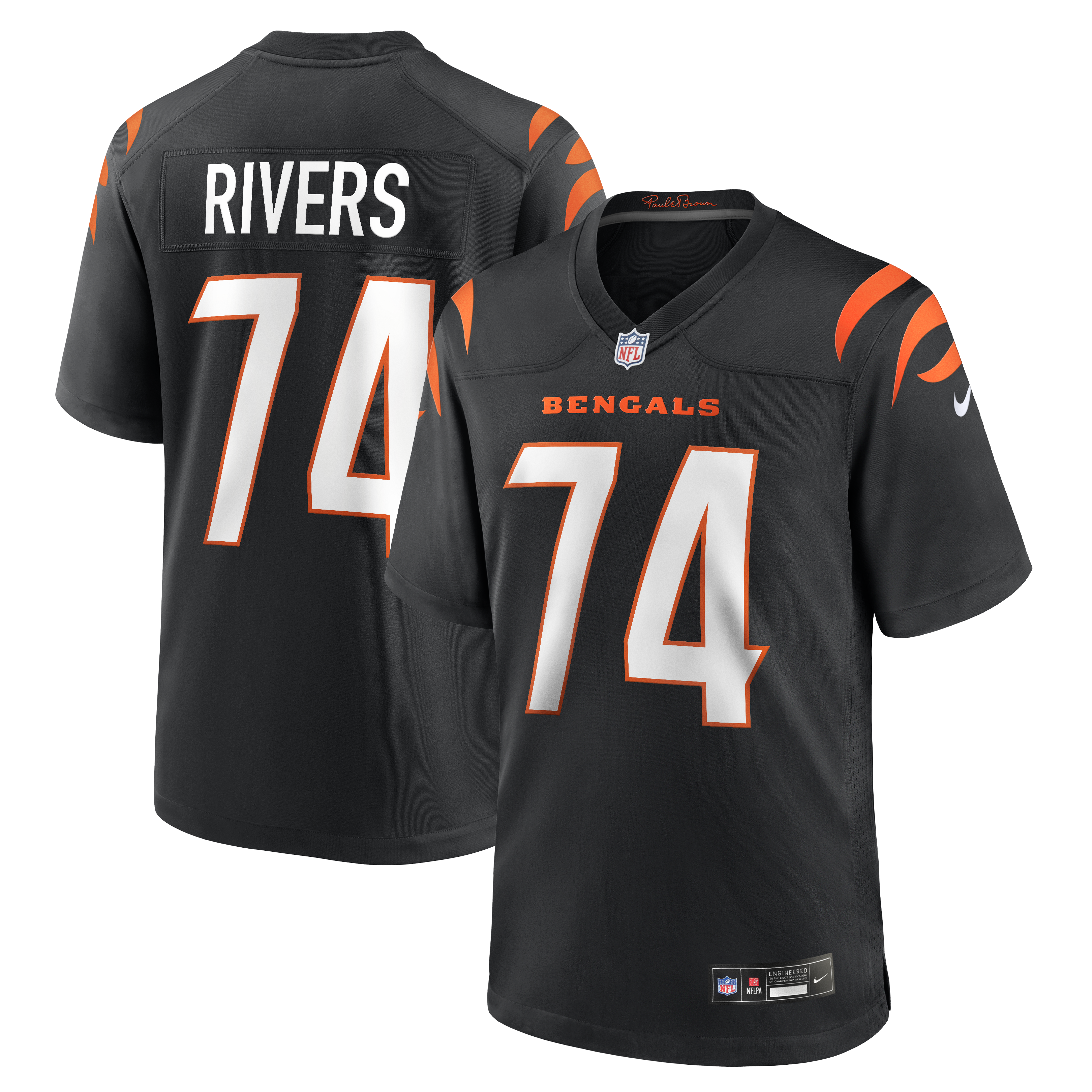 Jalen Rivers Cincinnati Bengals Team Game Jersey - Black | Stitched Football Jersey TJS0555