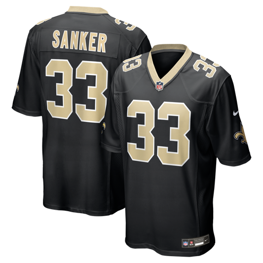 Jonas Sanker New Orleans Saints Team Game Jersey - Black | Stitched Football Jersey TJS0368