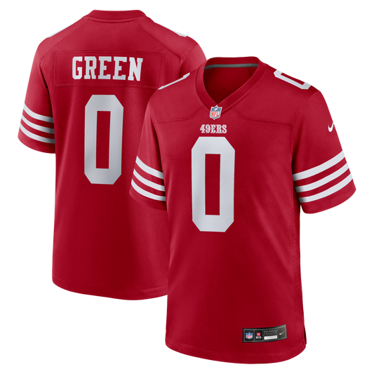 Renardo Green San Francisco 49ers Game Jersey - Scarlet | Stitched Football Jersey TJS0396