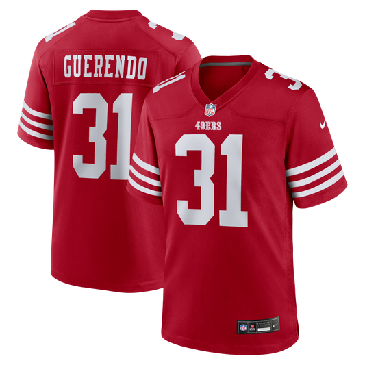 Isaac Guerendo San Francisco 49ers Game Jersey - Scarlet | Stitched Football Jersey TJS0377