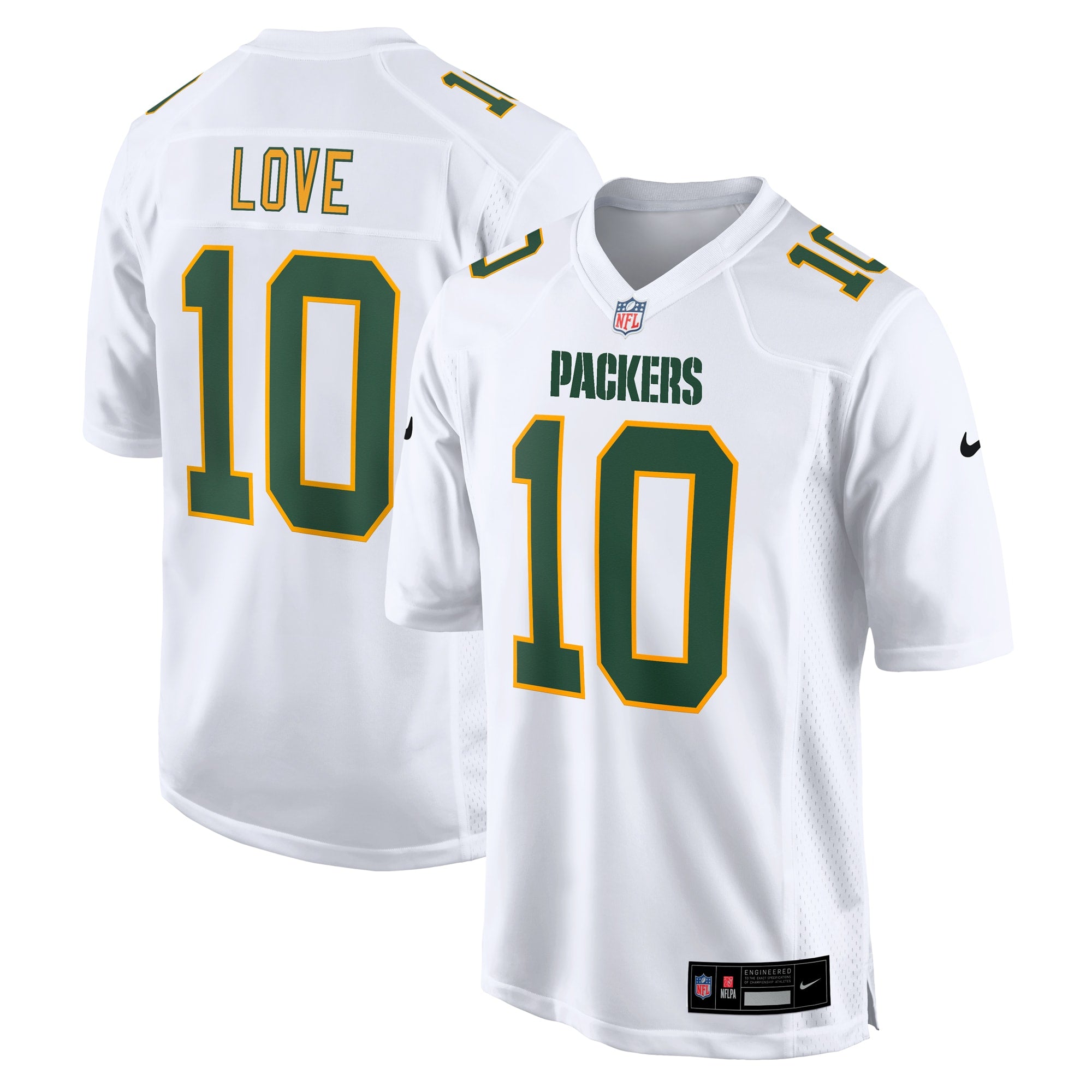 Jordan Love Green Bay Packers Fashion Game Jersey - White | Stitched Football Jersey TJS0584