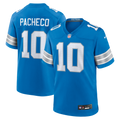 Isiah Pacheco Detroit Lions Team Game Jersey - Blue | Stitched Football Jersey TJS0478