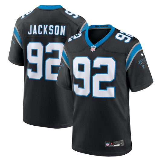 Cam Jackson Carolina Panthers Team Game Jersey - Black | Stitched Football Jersey TJS0554