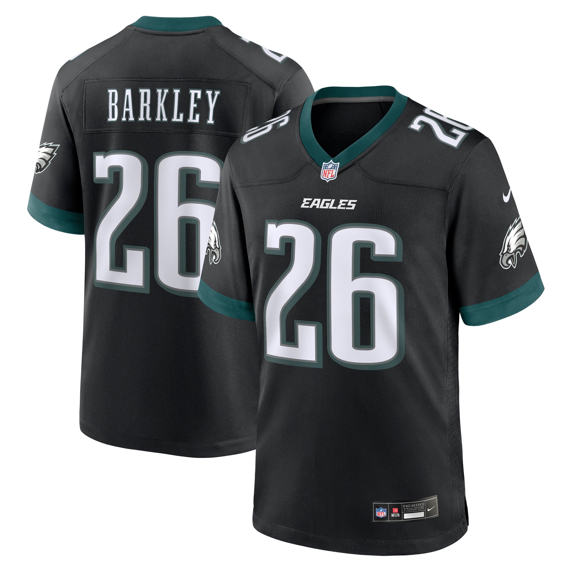 Saquon Barkley Philadelphia Eagles Alternate Game Jersey - Black | Stitched Football Jersey TJS0580