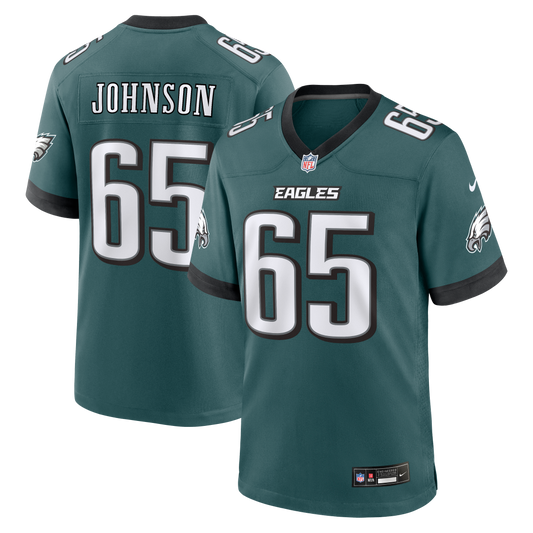 Lane Johnson Philadelphia Eagles Team Game Jersey - Midnight Green | Stitched Football Jersey TJS0437