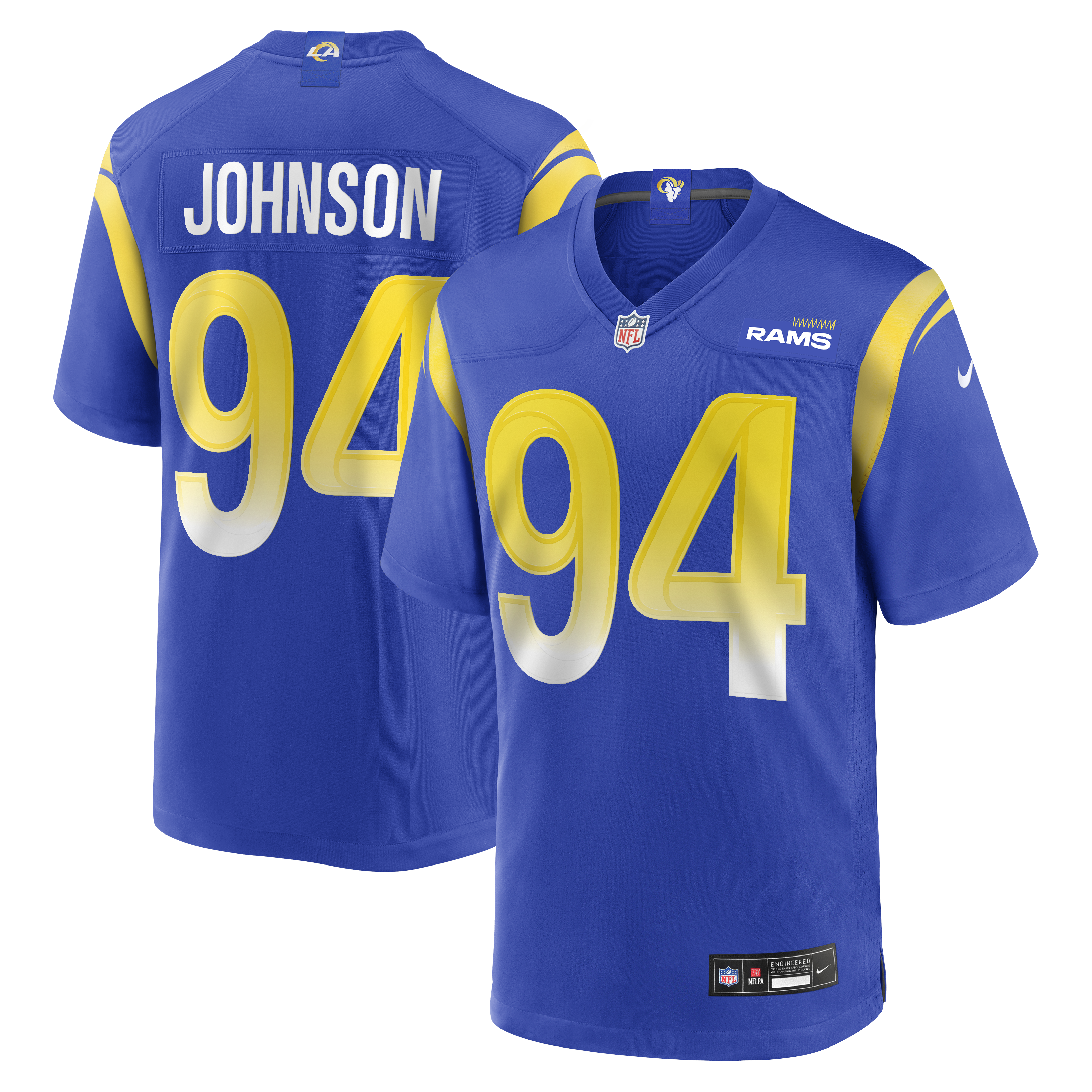 Desjuan Johnson Los Angeles Rams Home Game Jersey - Royal | Stitched Football Jersey TJS0375