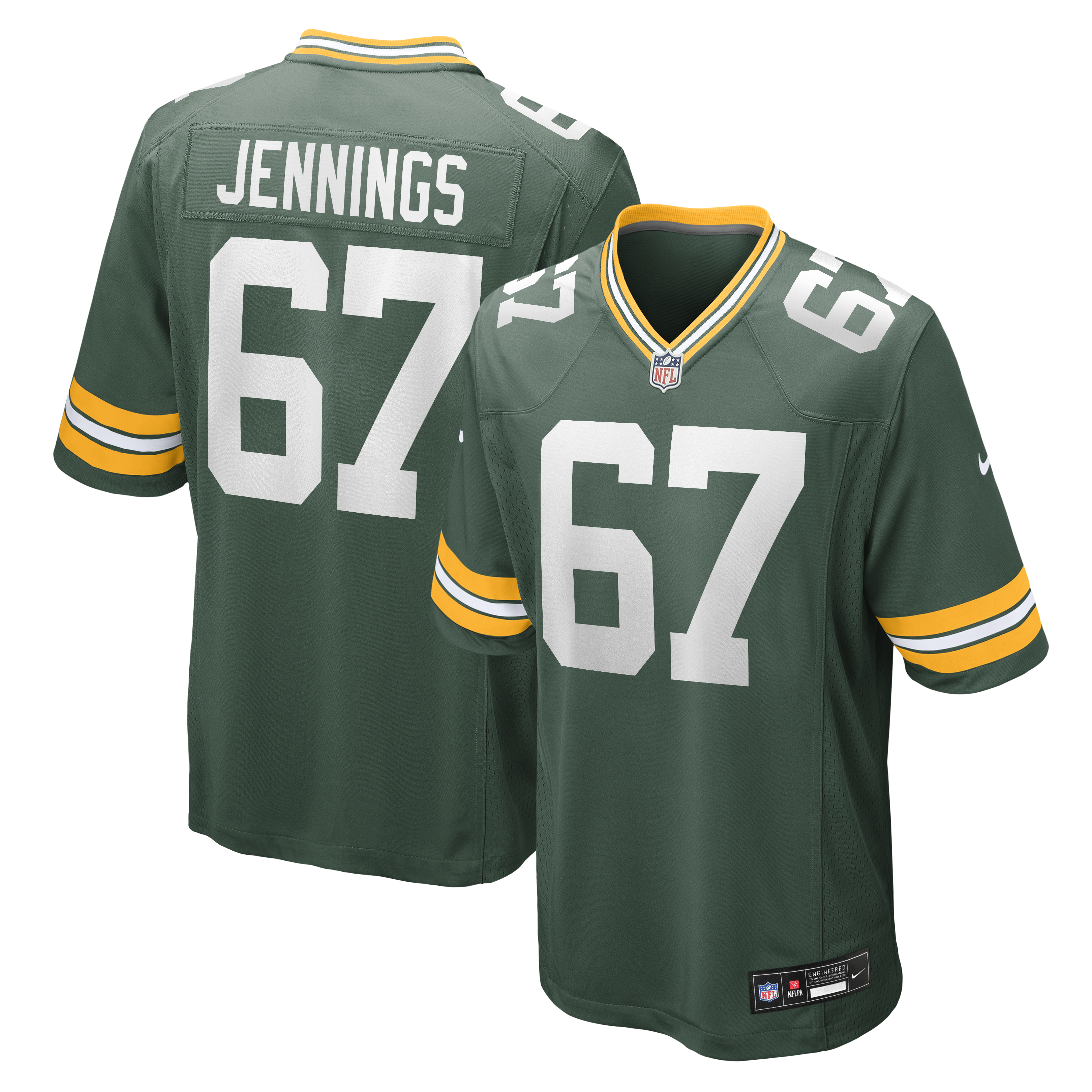 Donovan Jennings Green Bay Packers Team Game Jersey - Green | Stitched Football Jersey TJS0330