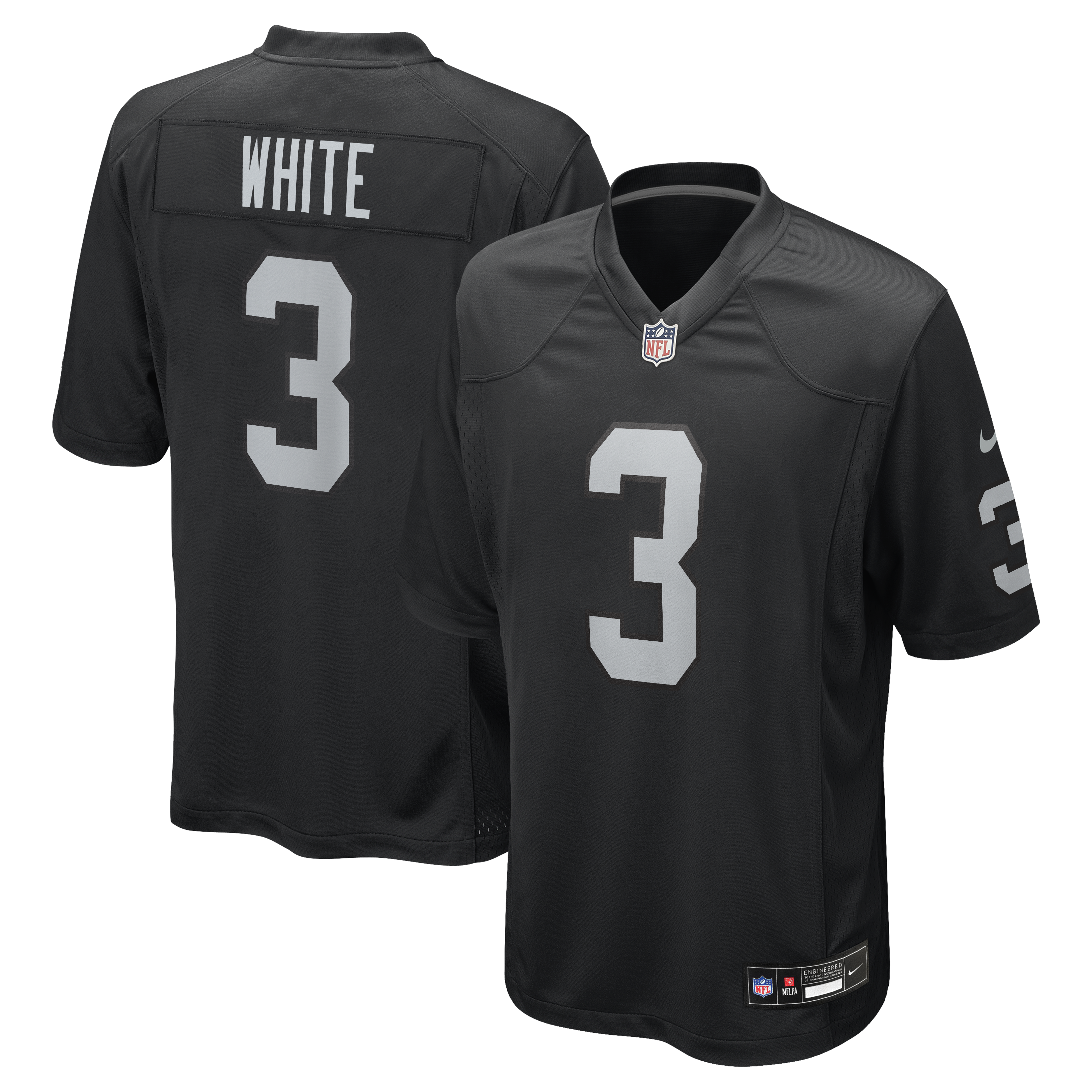 Zamir White Las Vegas Raiders Team Game Jersey - Black | Stitched Football Jersey TJS0568