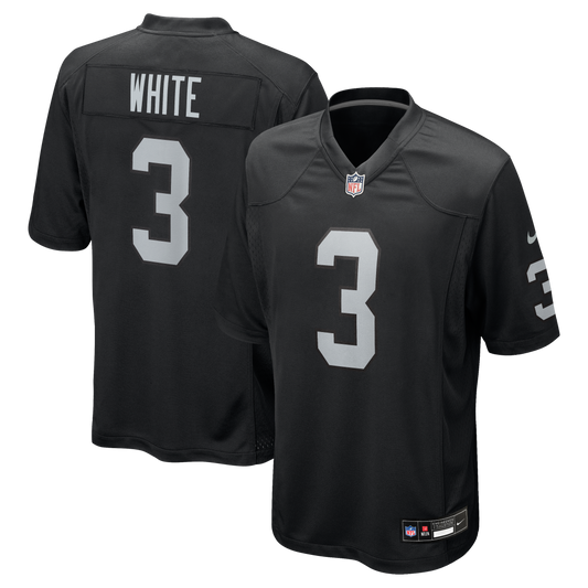 Zamir White Las Vegas Raiders Team Game Jersey - Black | Stitched Football Jersey TJS0568