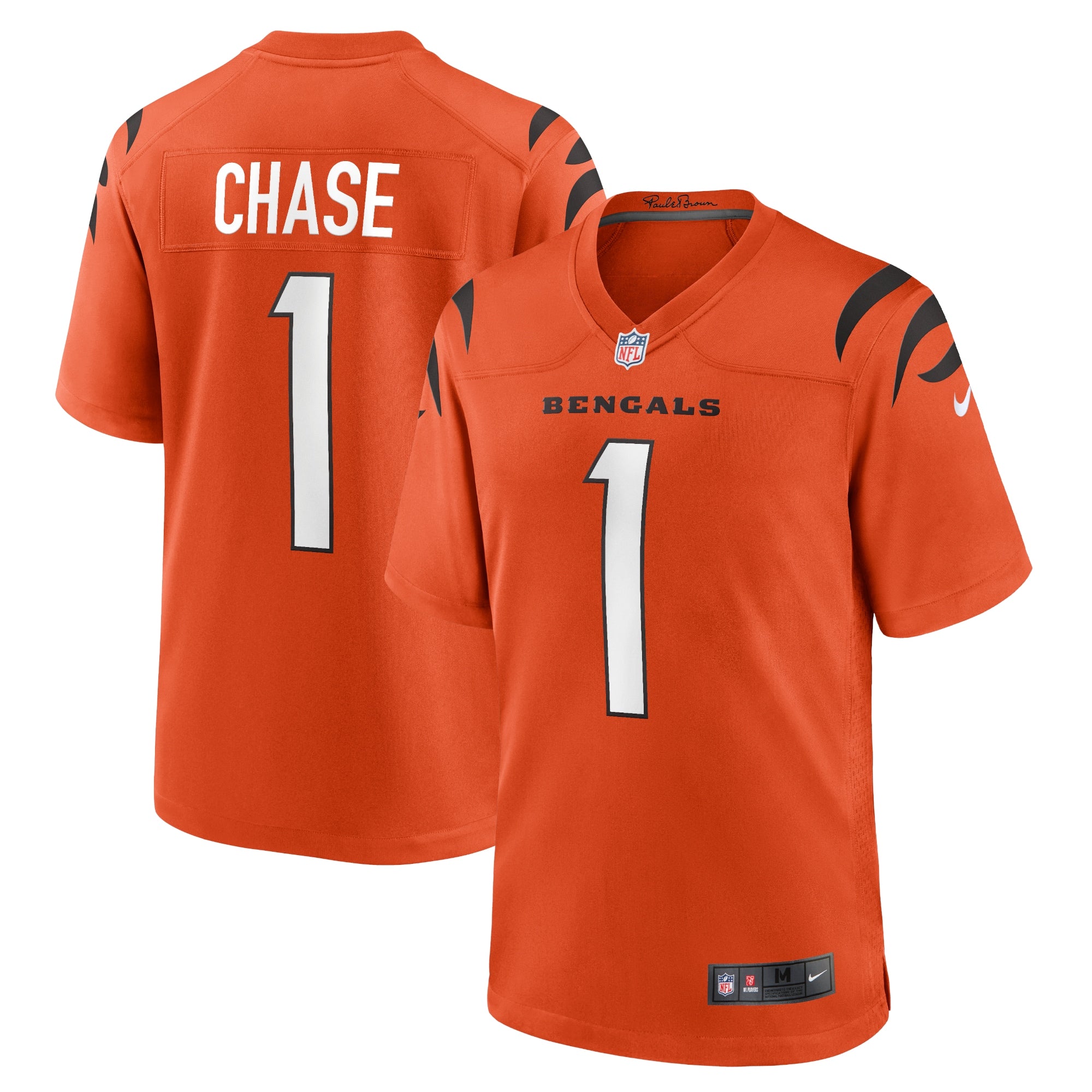 Ja'Marr Chase Cincinnati Bengals Alternate Game Jersey - Orange | Stitched Football Jersey TJS0323