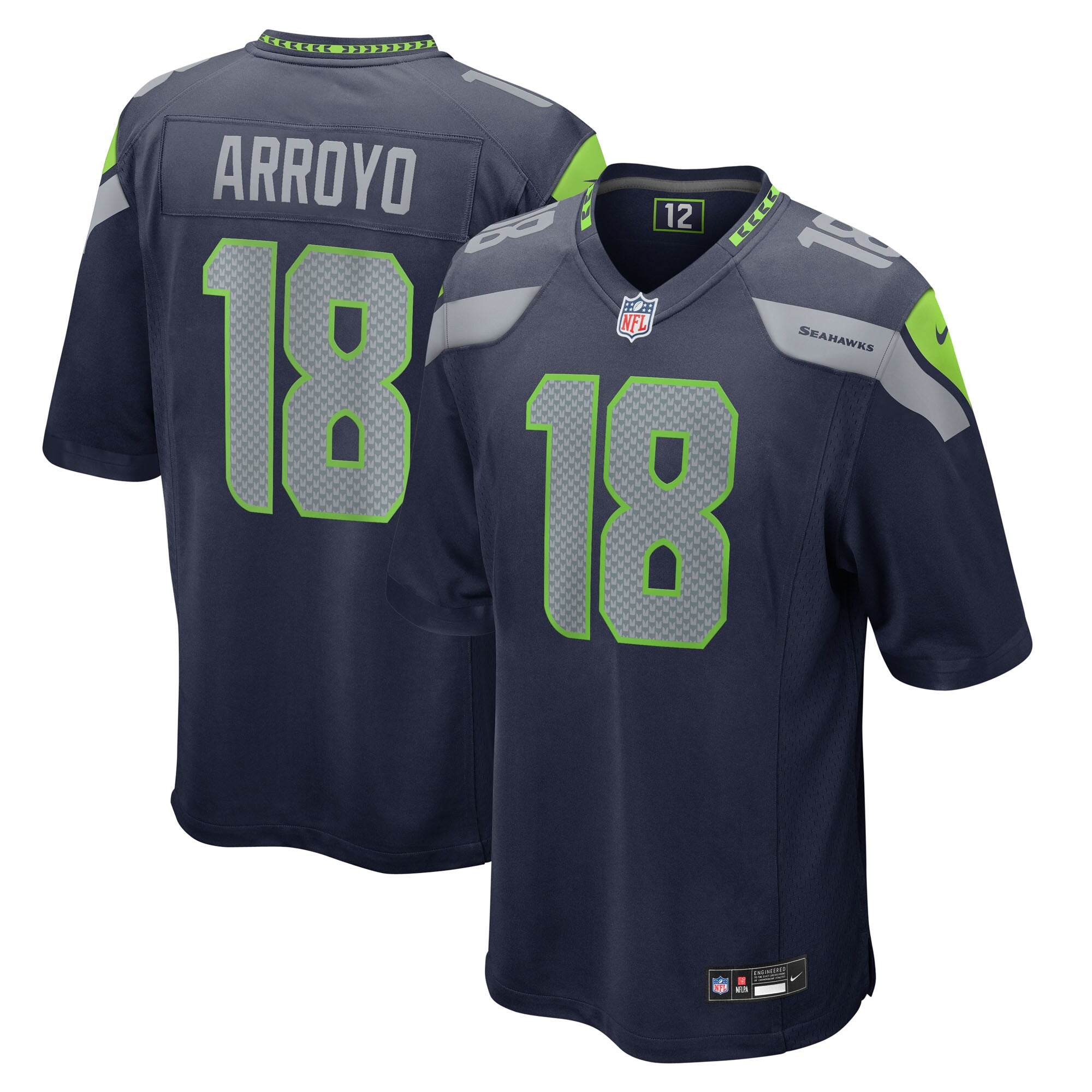 Elijah Arroyo Seattle Seahawks Team Game Jersey - College Navy | Stitched Football Jersey TJS0537