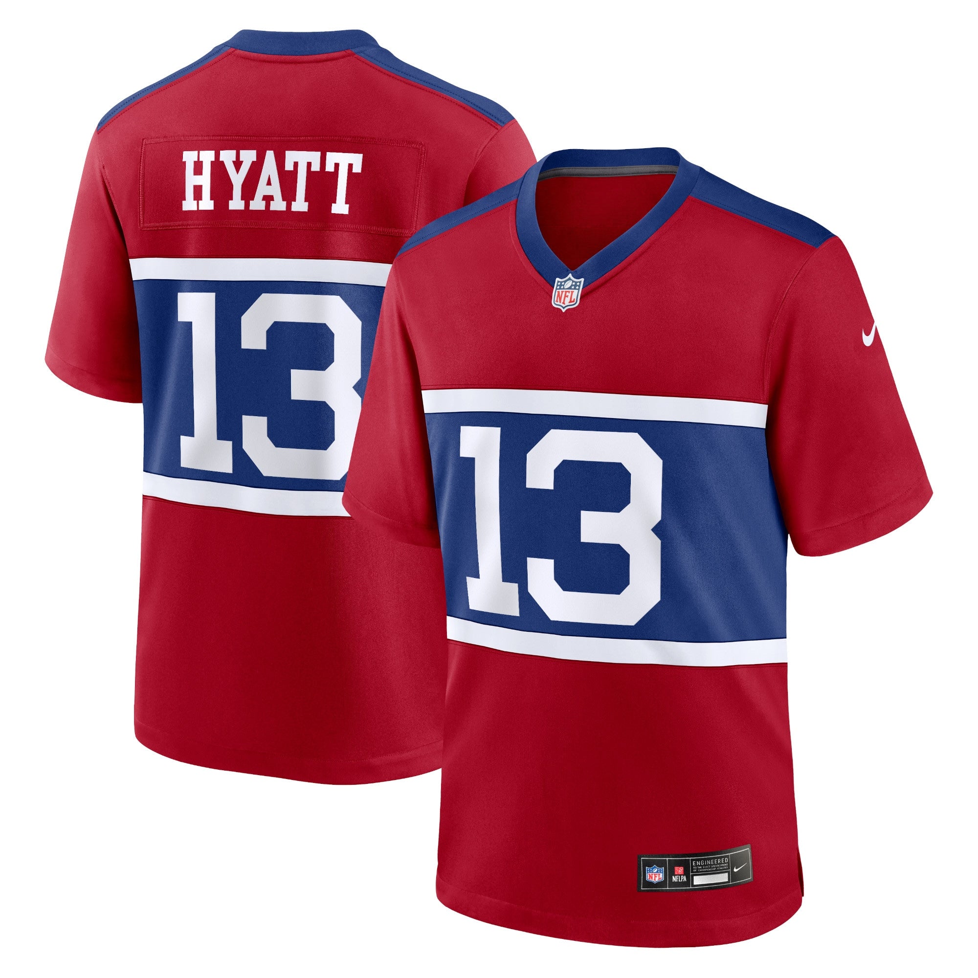 Jalin Hyatt New York Giants Alternate Player Game Jersey - Century Red | Stitched Football Jersey TJS0367